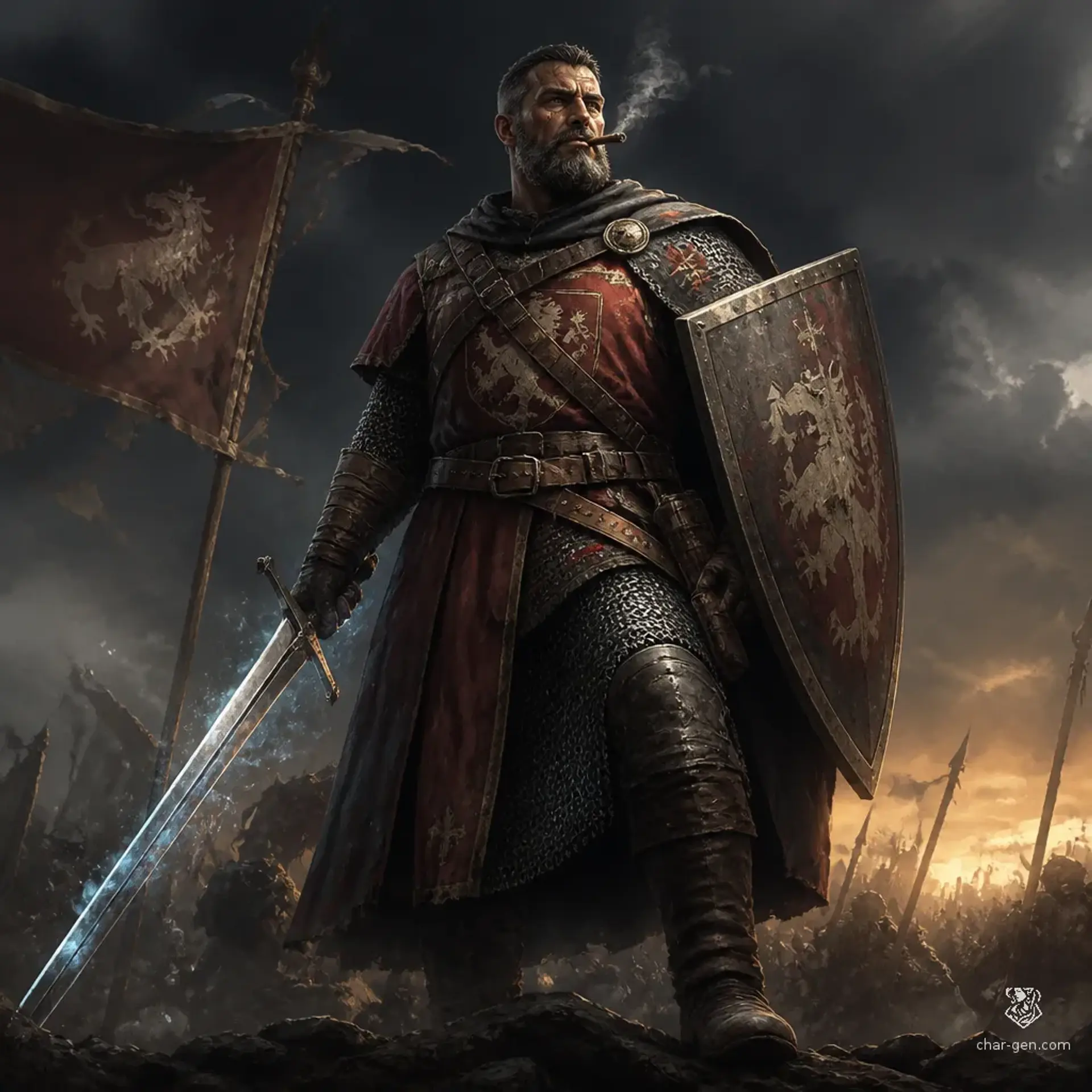 Trevvan Carvarlos - AI-generated fantasy Character