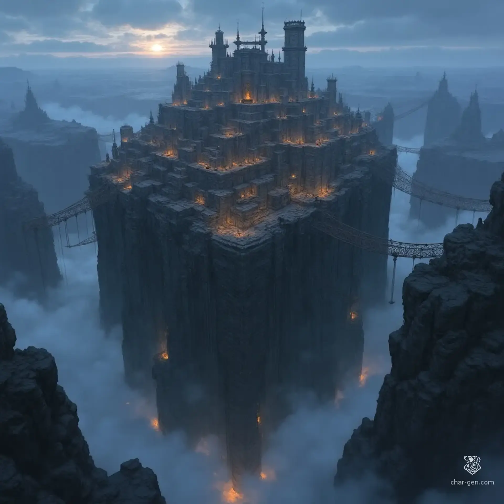 Duskmantle Hold - AI-generated fantasy Settlement