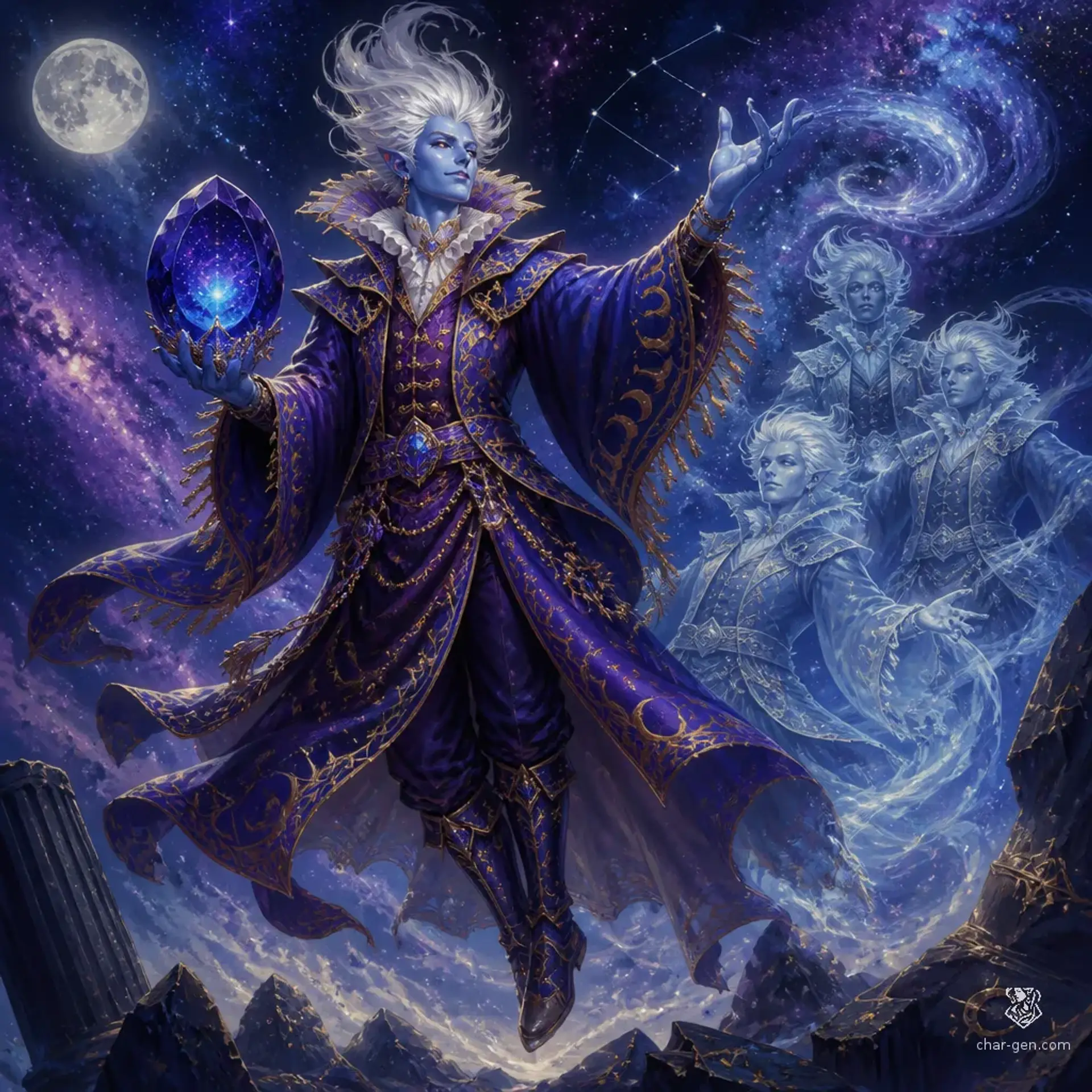 Zephyrin Al-Sahar - AI-generated fantasy Character