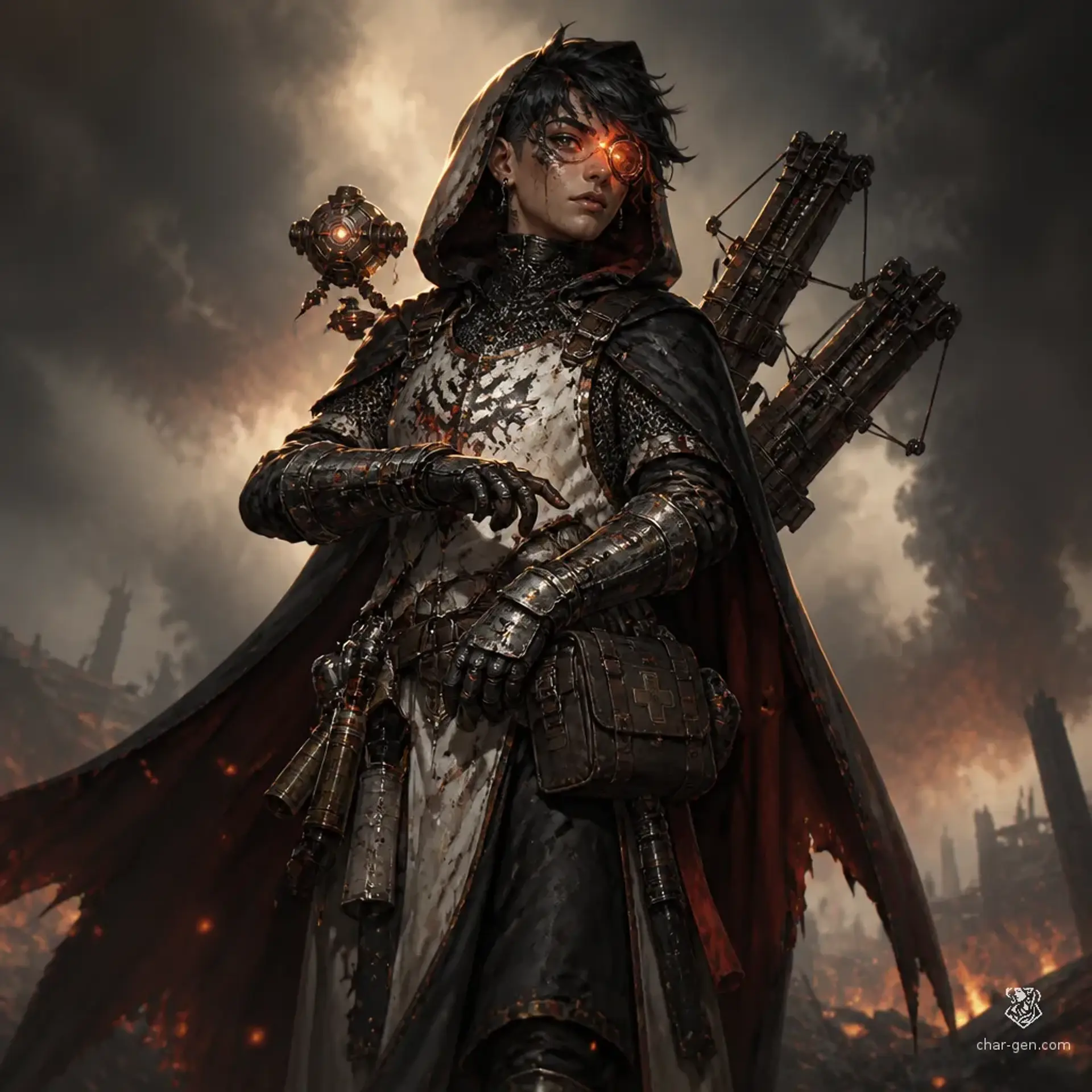 Ashen Warden - AI-generated fantasy Character