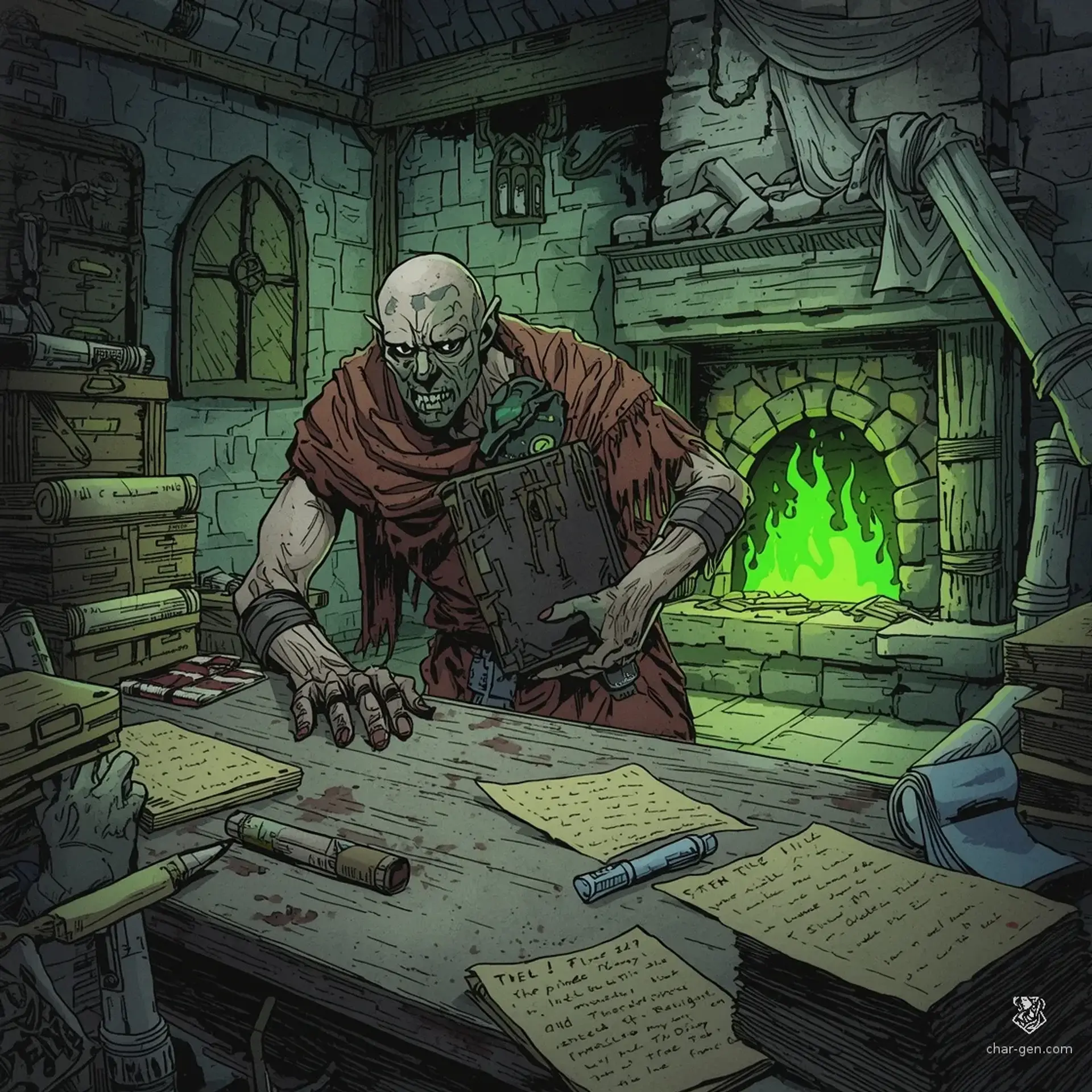 Silas the Red - AI-generated fantasy Monster