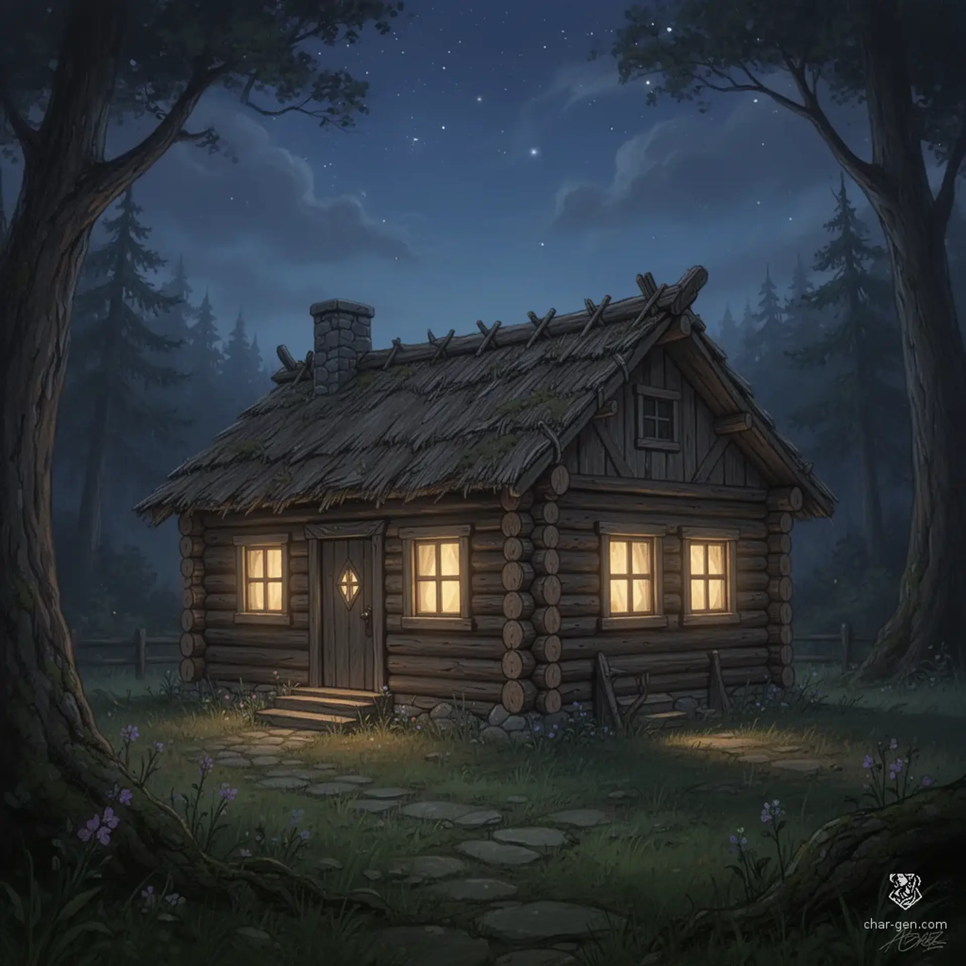Stonepine Lodge - AI-generated fantasy Tavern