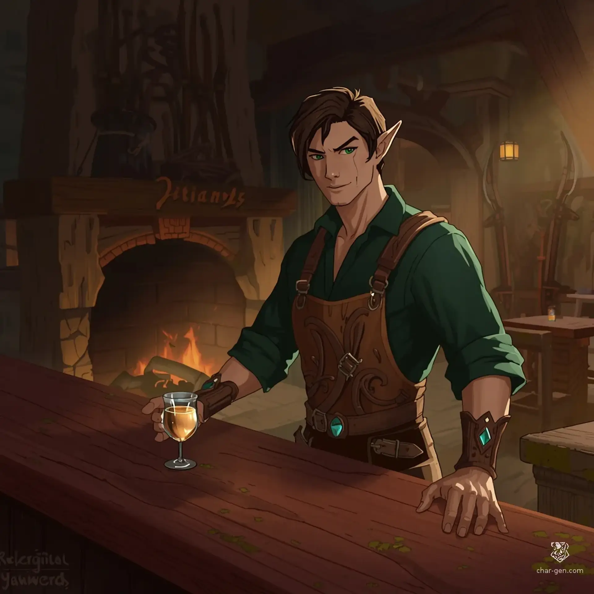 The Verdant Quill - AI-generated fantasy Tavern