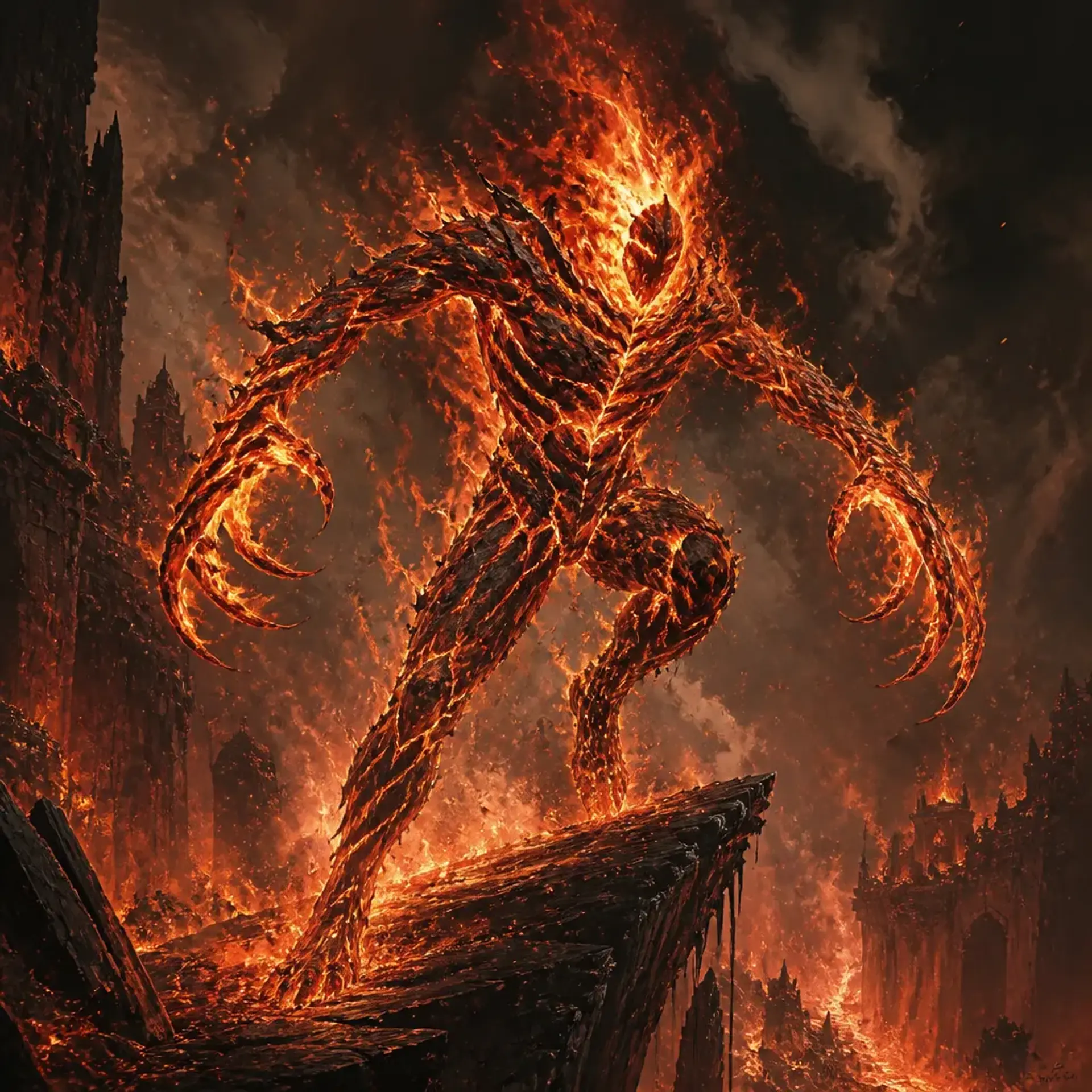 Fire Elemental - AI-generated fantasy Monster