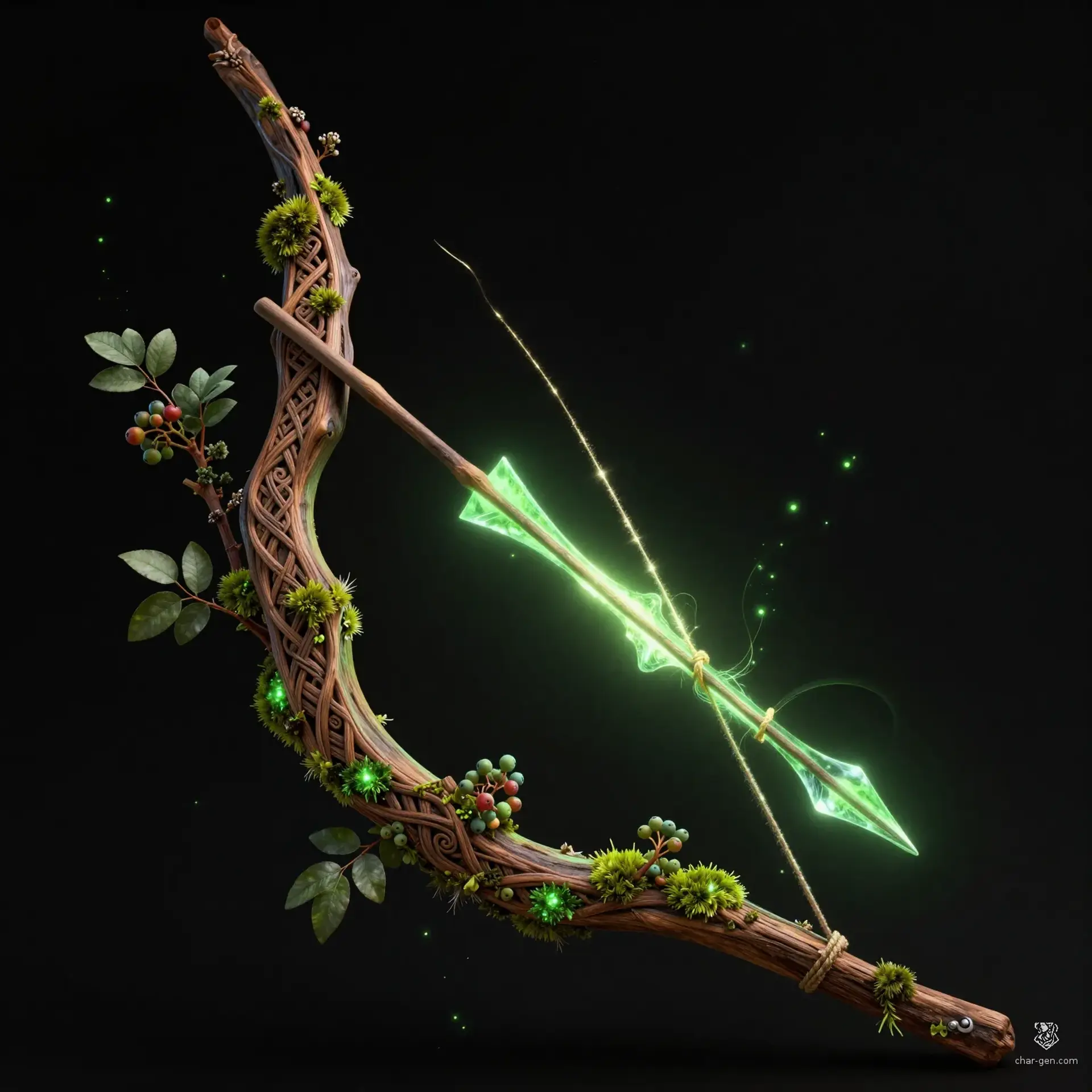 Heartseeker of the Ironroot Grove - AI-generated fantasy Magic Item