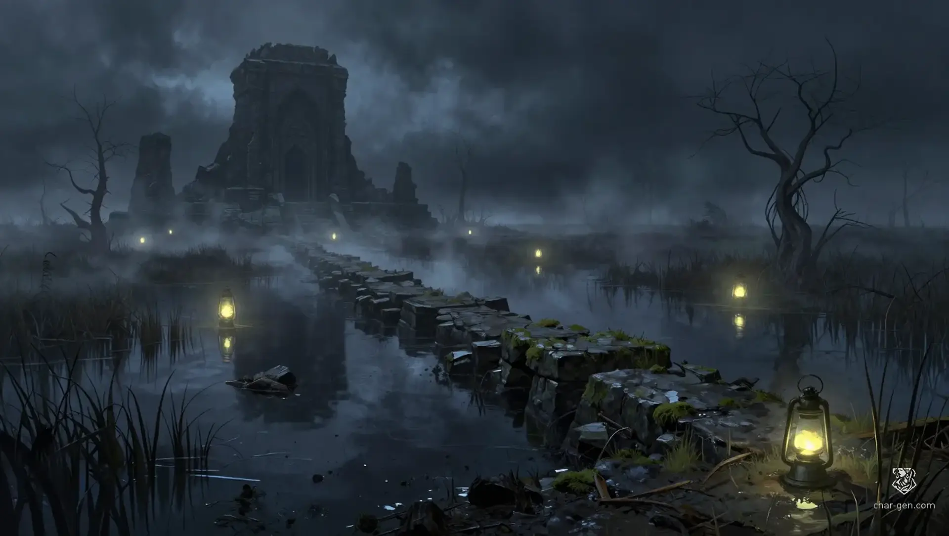 Lanterns in the Black Marsh