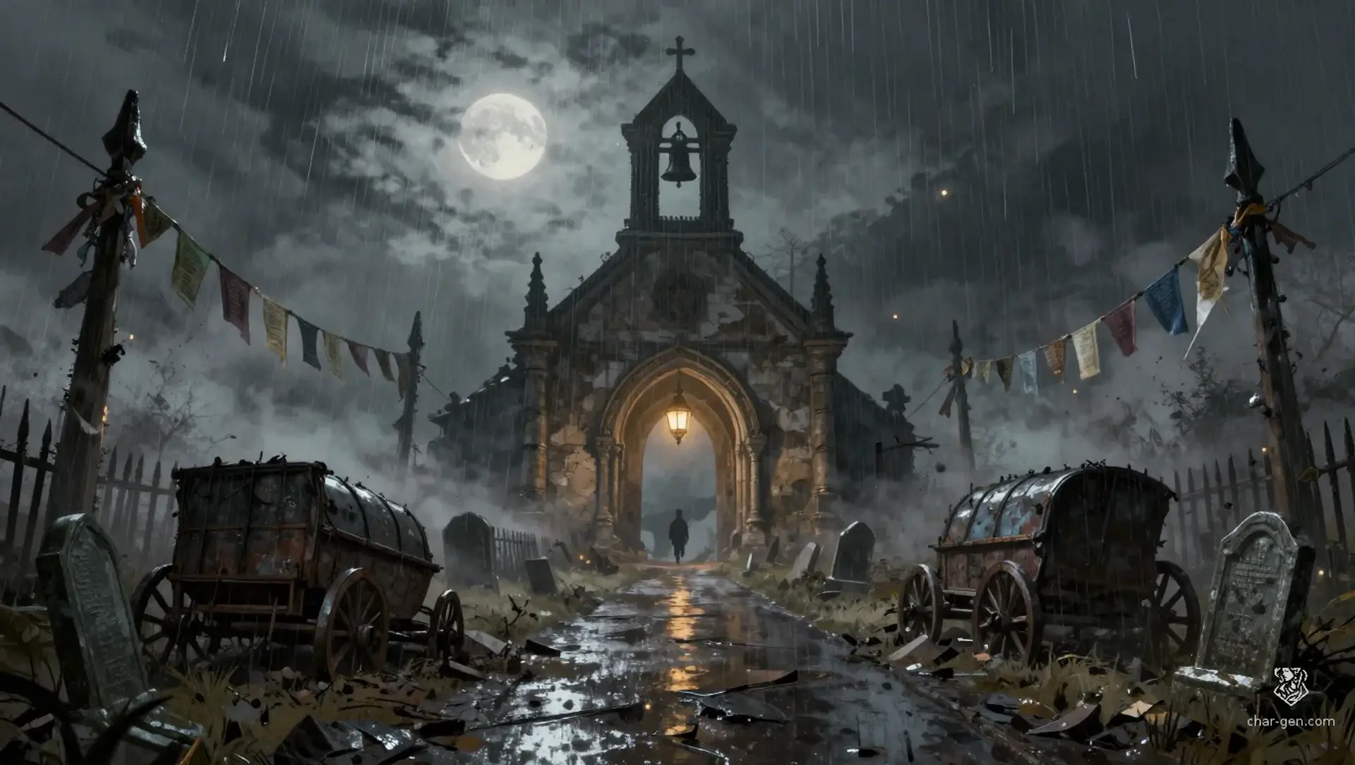Ashes at Saint's Toll - AI-generated fantasy Quest