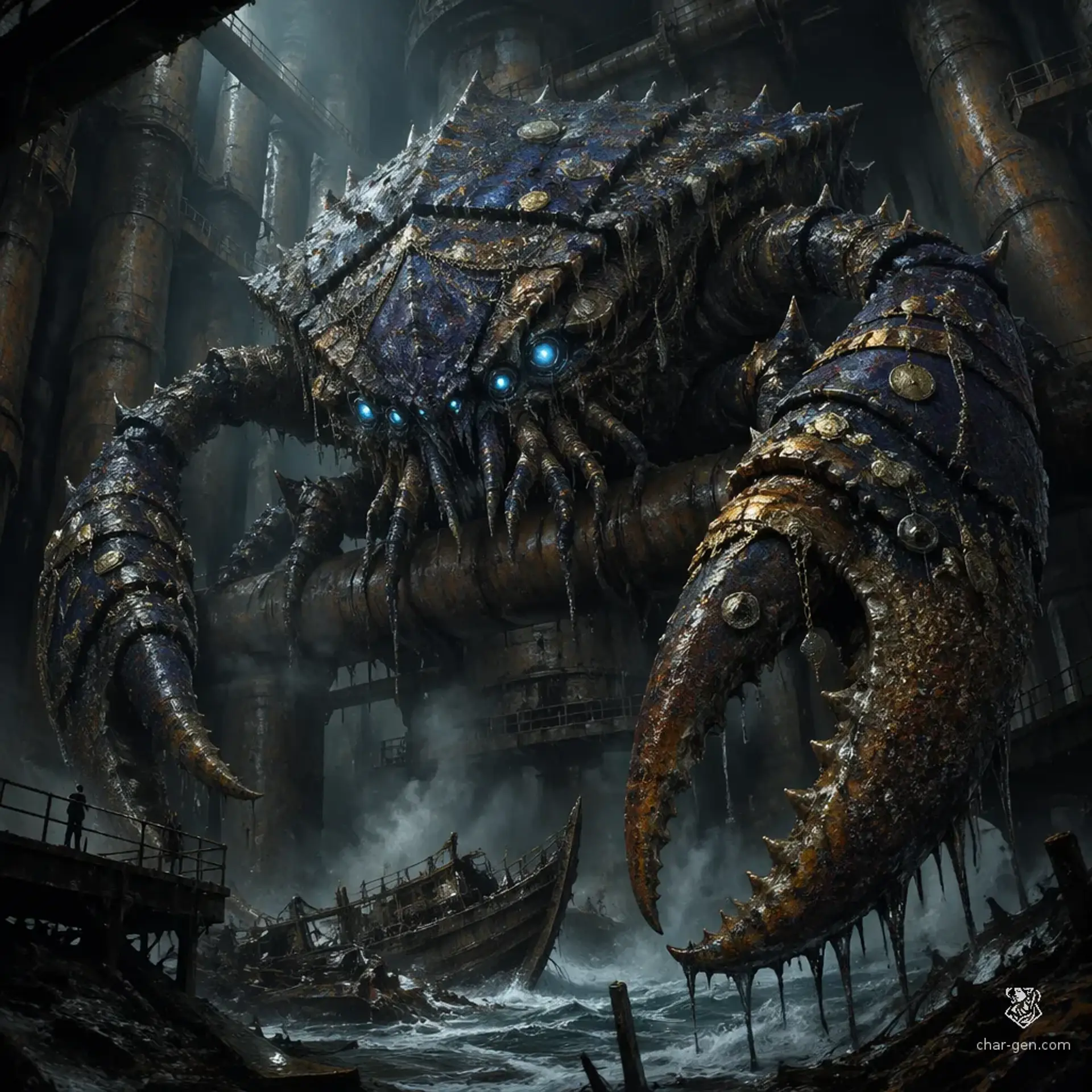 The Hull-Breaker Behemoth - AI-generated fantasy Monster