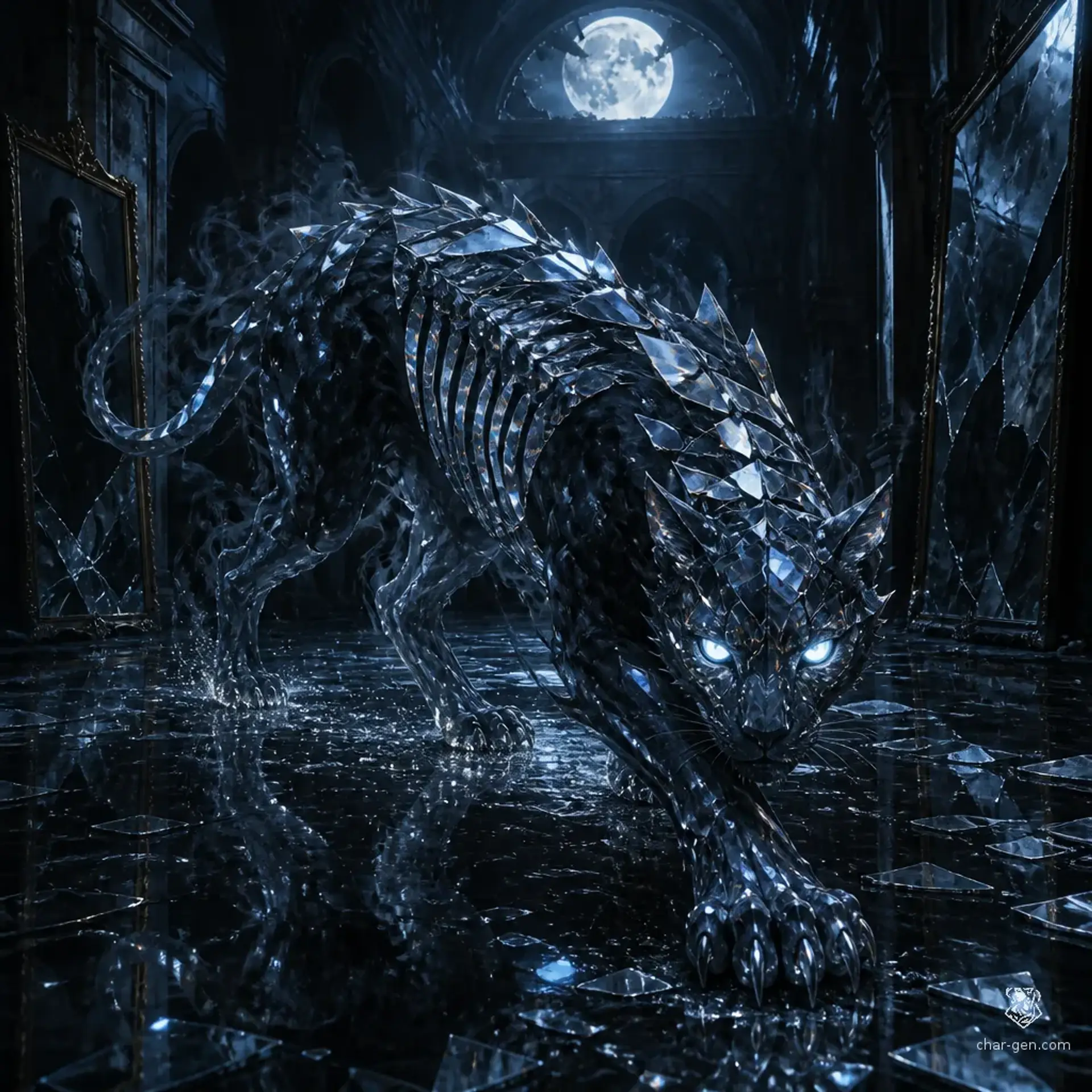 Shadeglass Stalker - AI-generated fantasy Monster