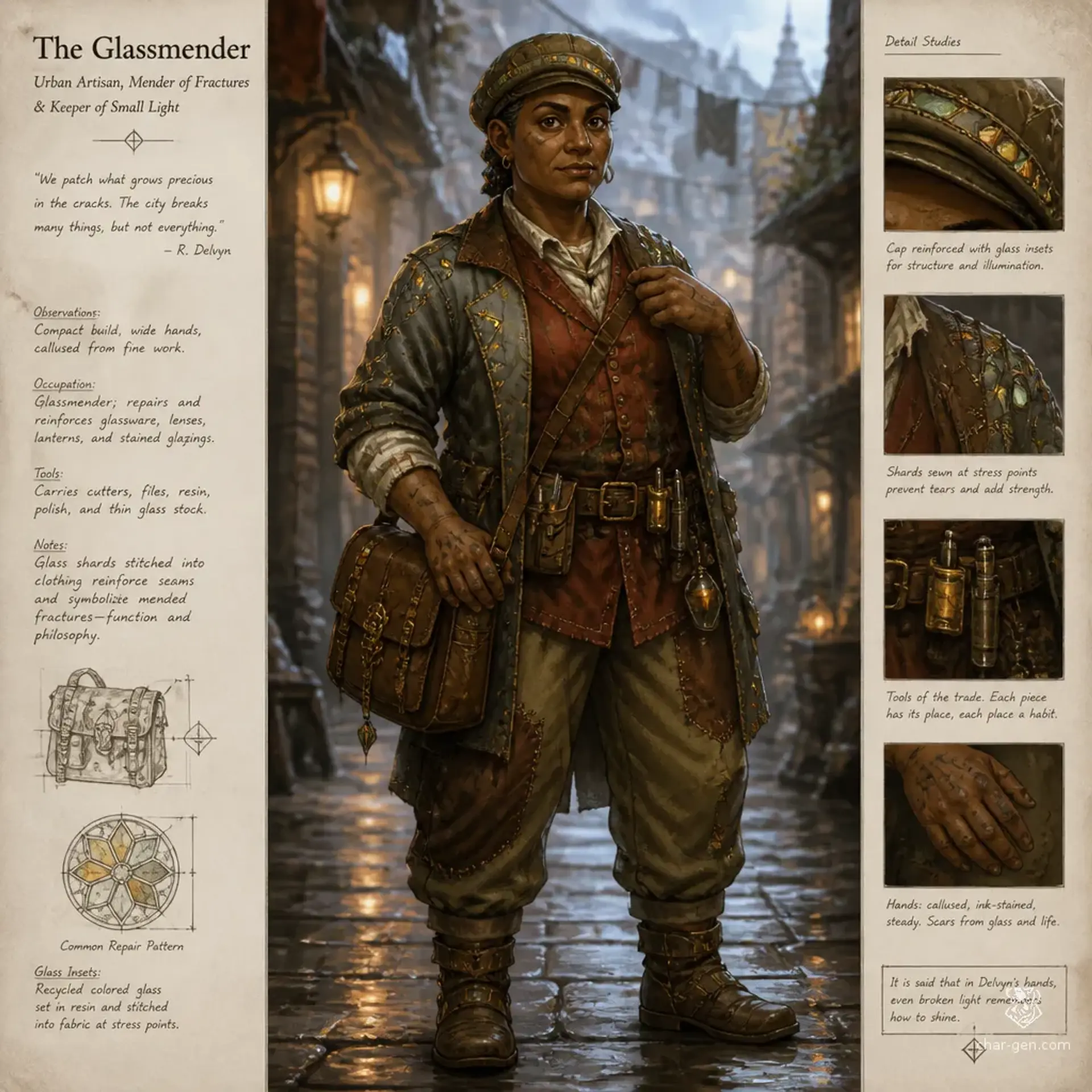 Gutterglass Folk - AI-generated fantasy Species