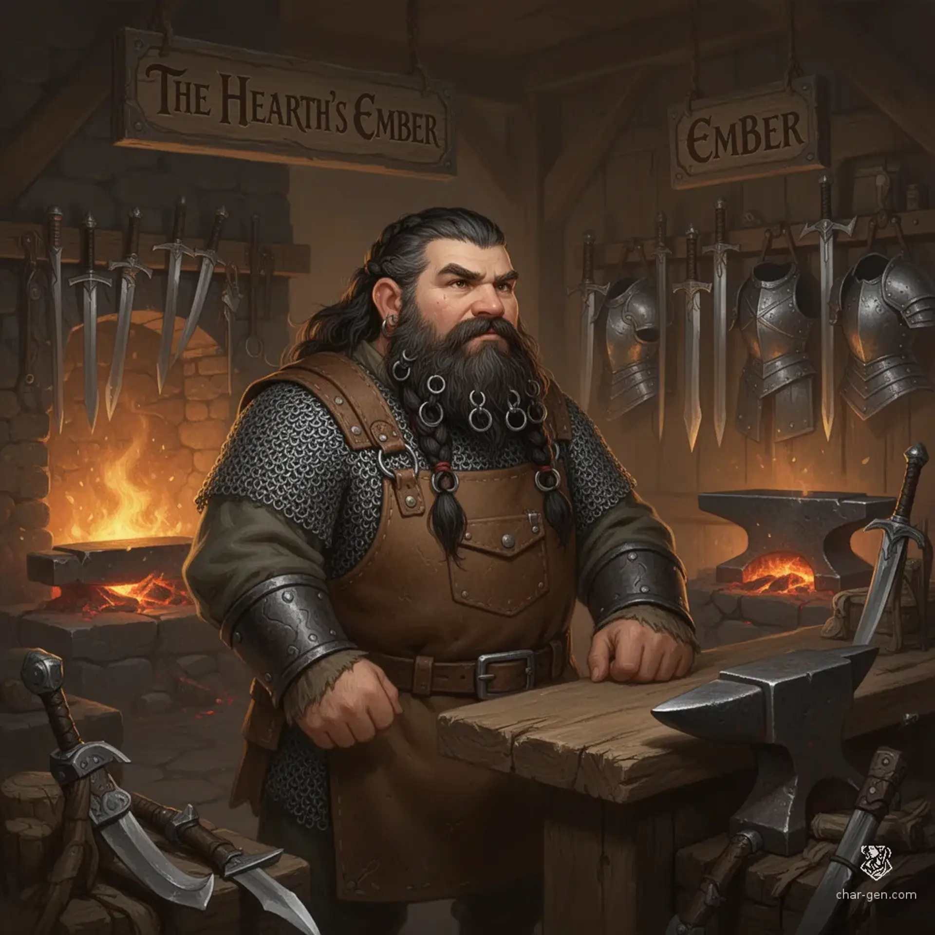 The Hearth's Ember - AI-generated fantasy Shop
