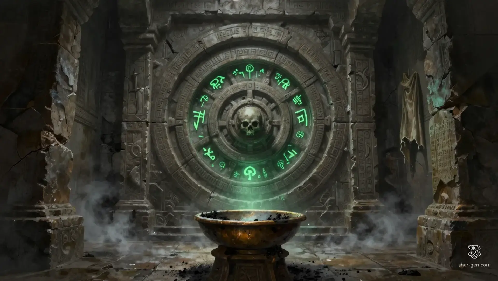 The Triptych of the Silent Sovereign - AI-generated fantasy Puzzle