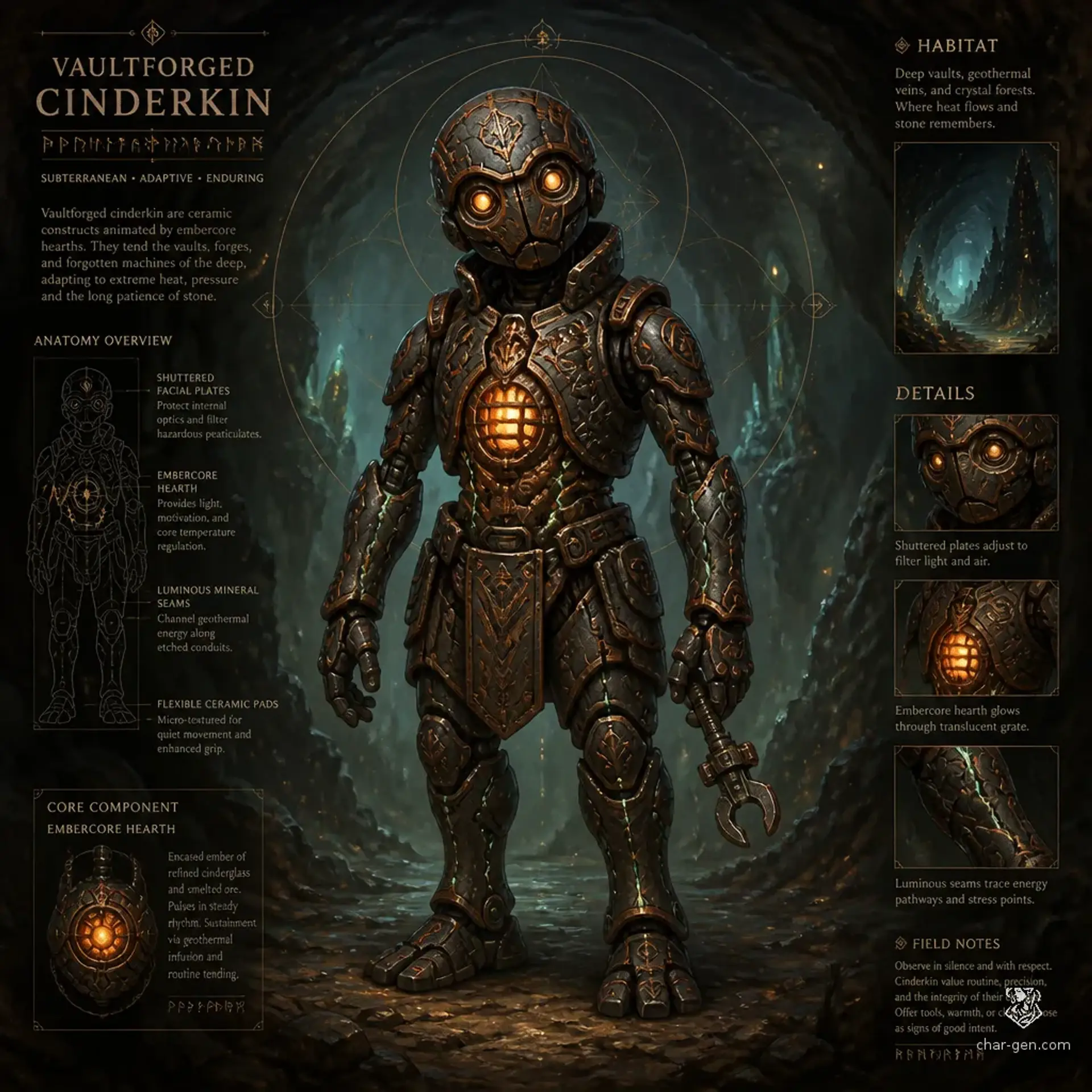Vaultforged - AI-generated fantasy Species