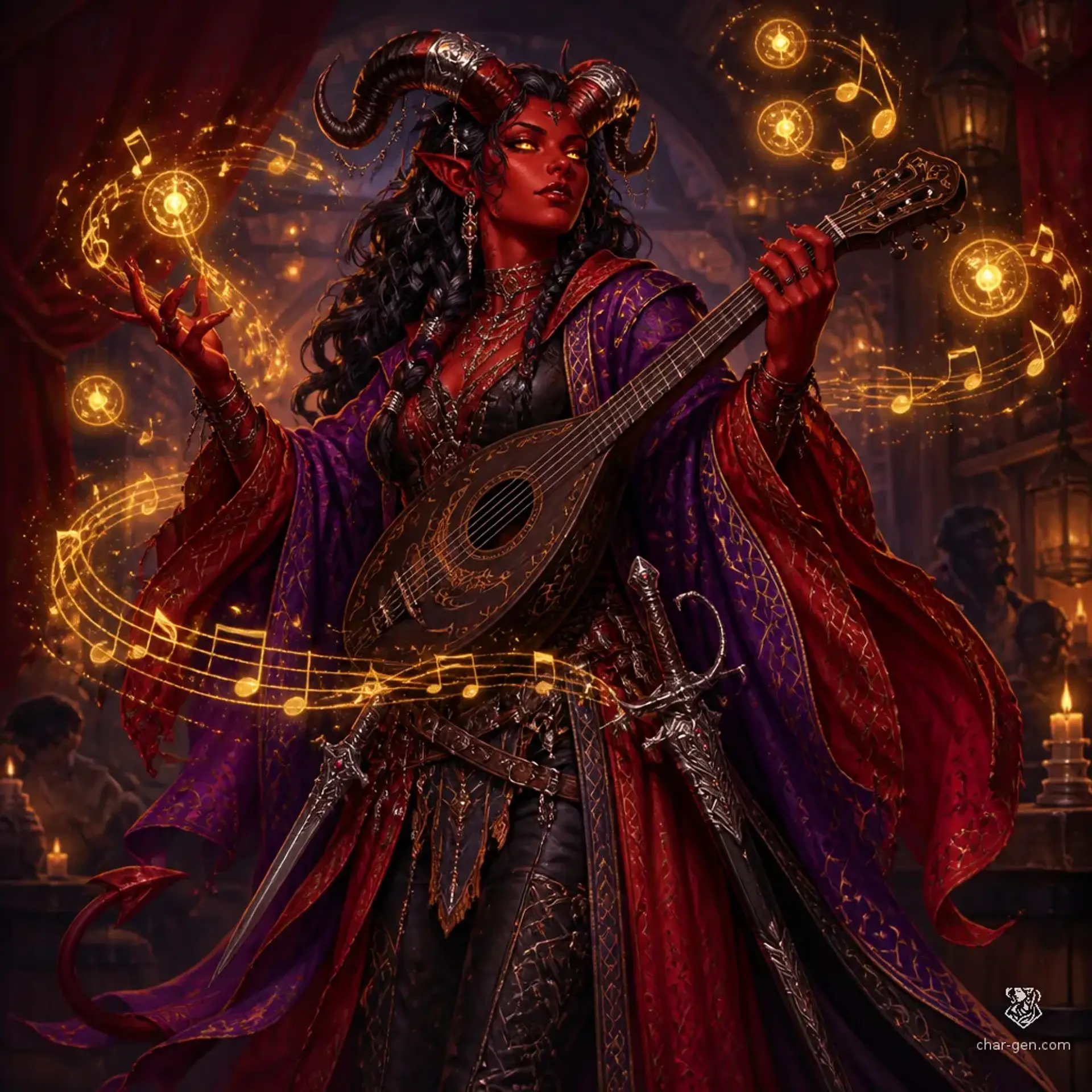 Ea Rouge - AI-generated fantasy Character