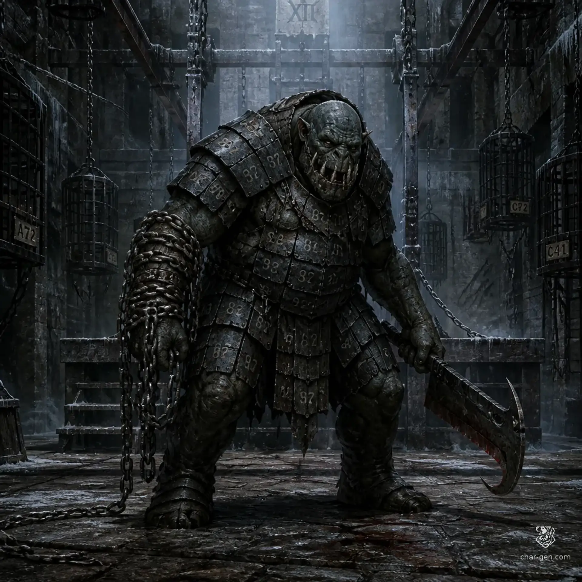 Gharak the Warden - AI-generated fantasy Monster