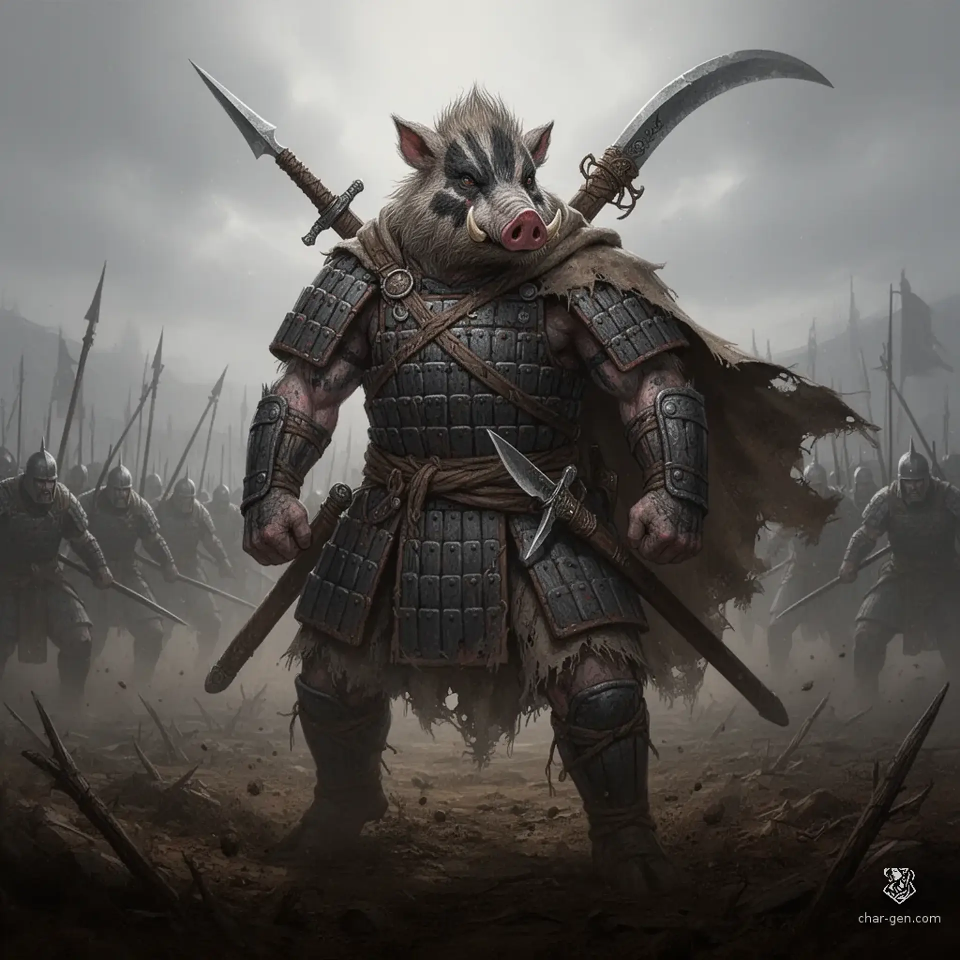 Rujin Warrior - AI-generated fantasy Monster