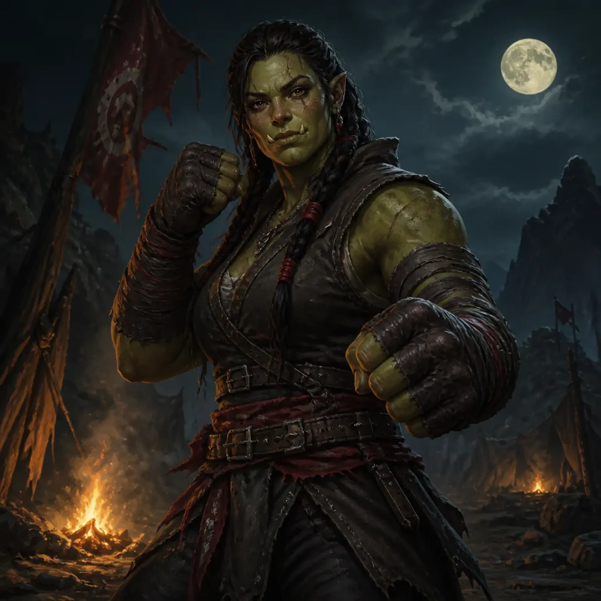 Graska Ironjaw - AI-generated fantasy Character