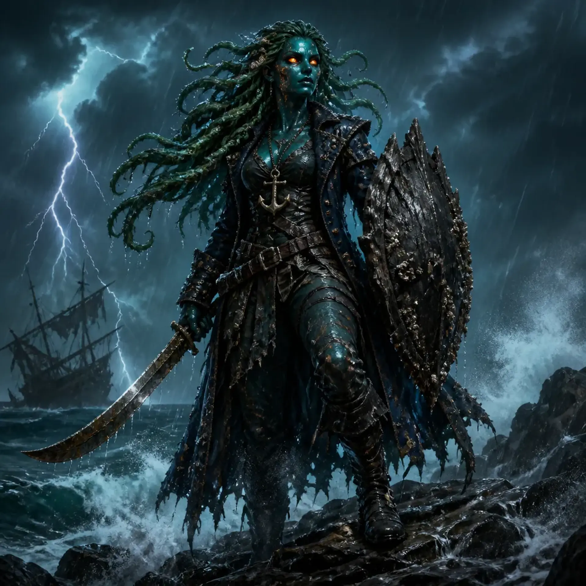 Vora Silt-Lung Vaas - AI-generated fantasy Character