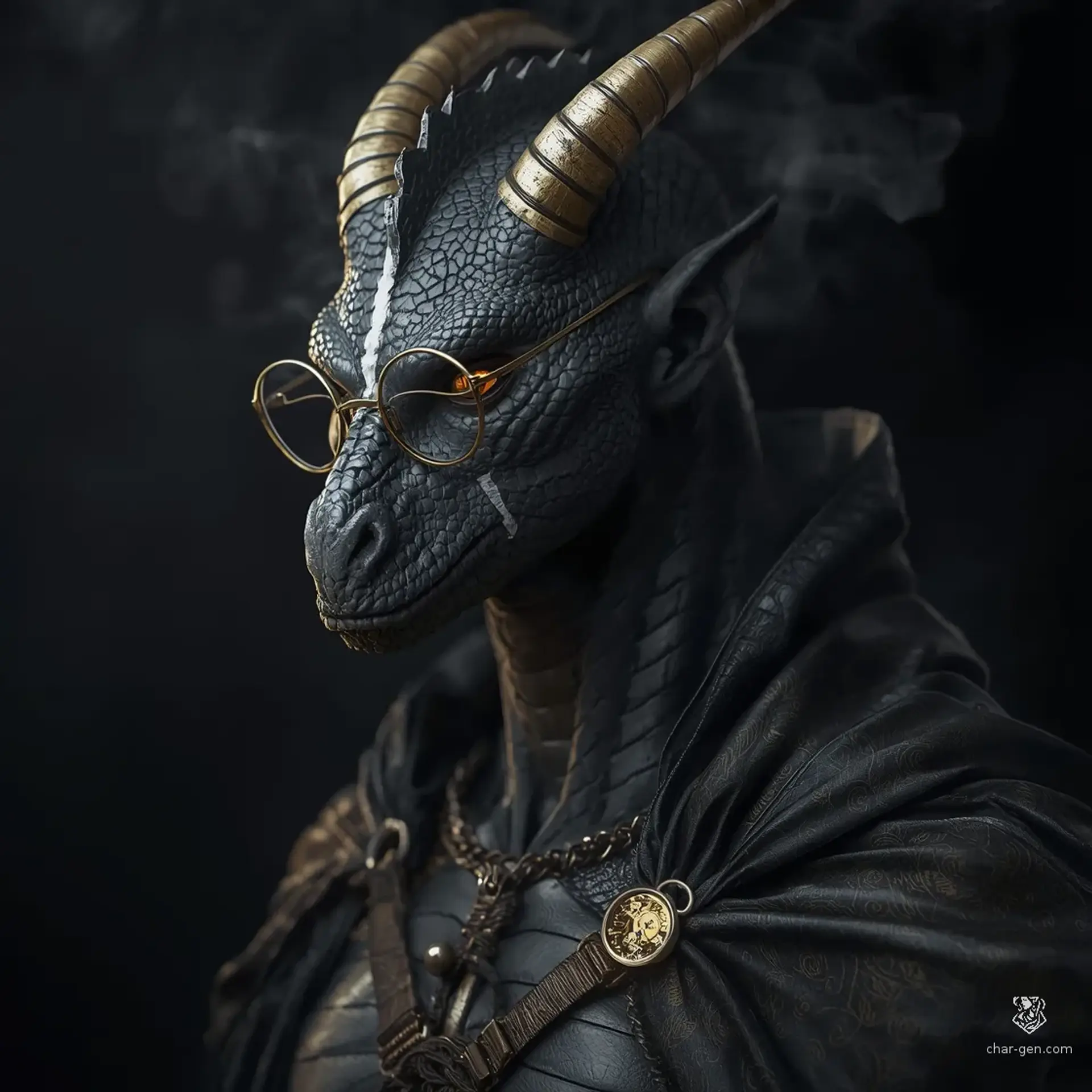 Kaxaros the Gilded Rasp - AI-generated fantasy NPC