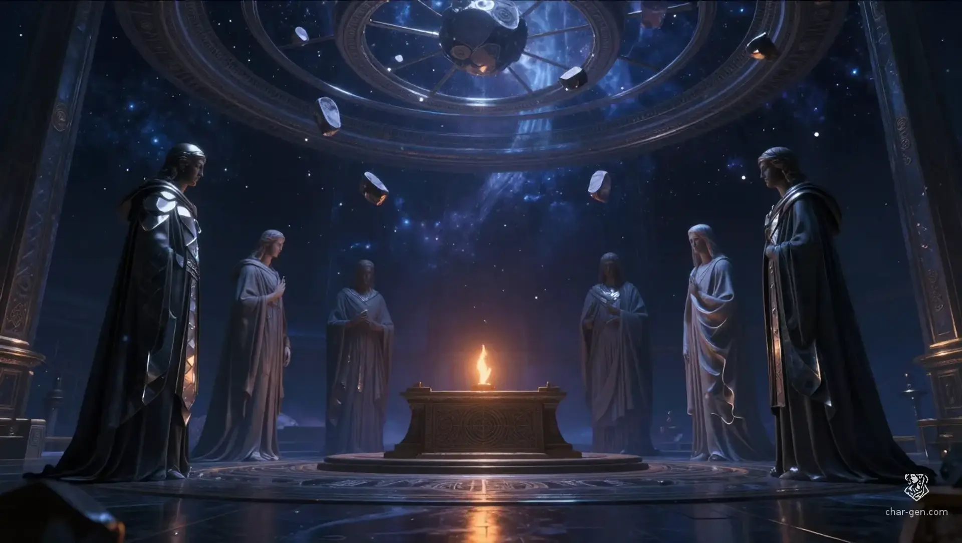 The Six-Fold Accord - AI-generated fantasy Pantheon