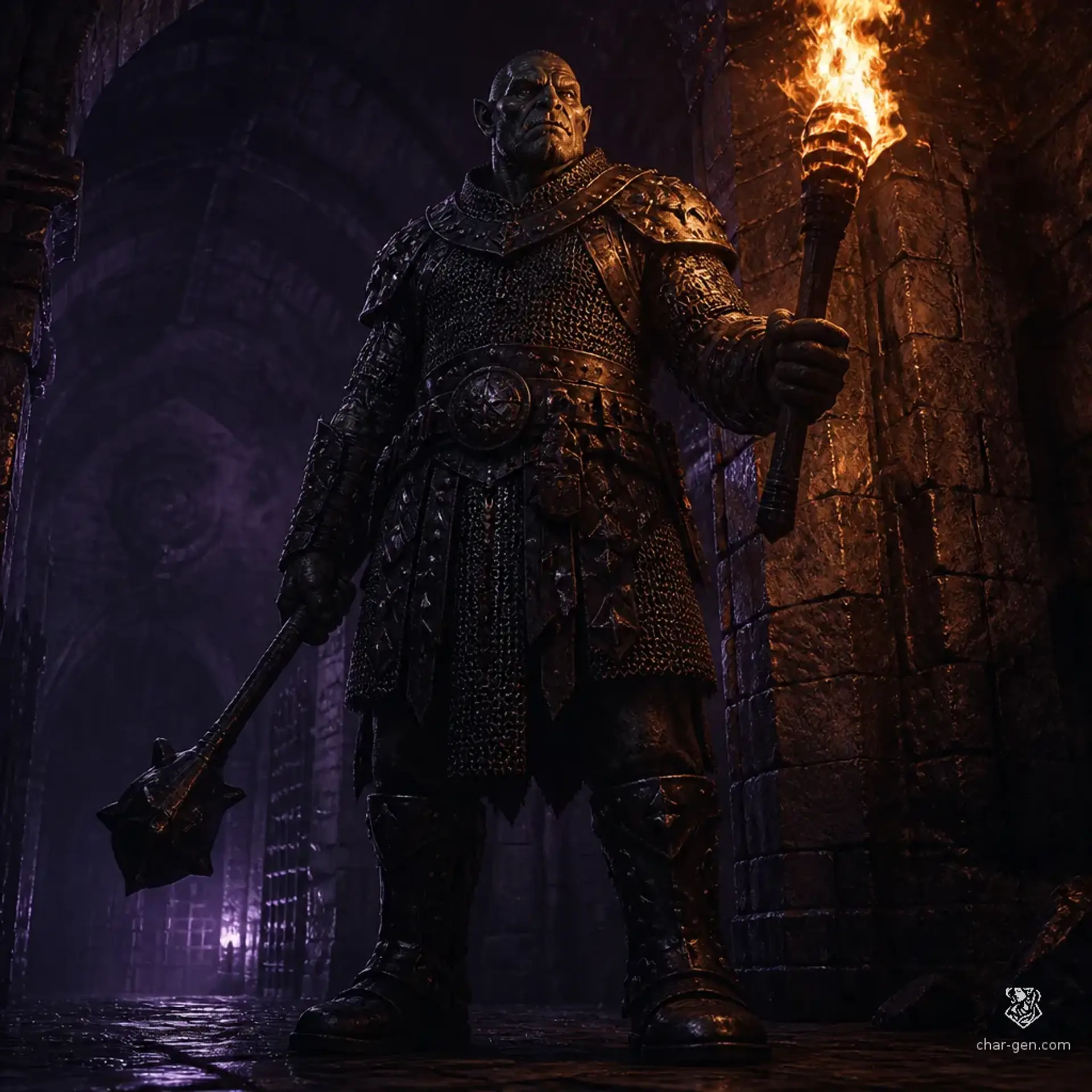 Shadow-Binder Sentry - AI-generated fantasy Monster