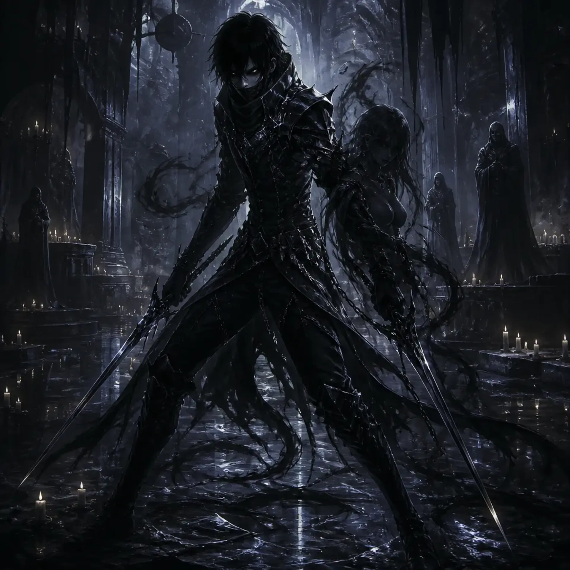Obsidian Tribunal Duelist - AI-generated fantasy Monster