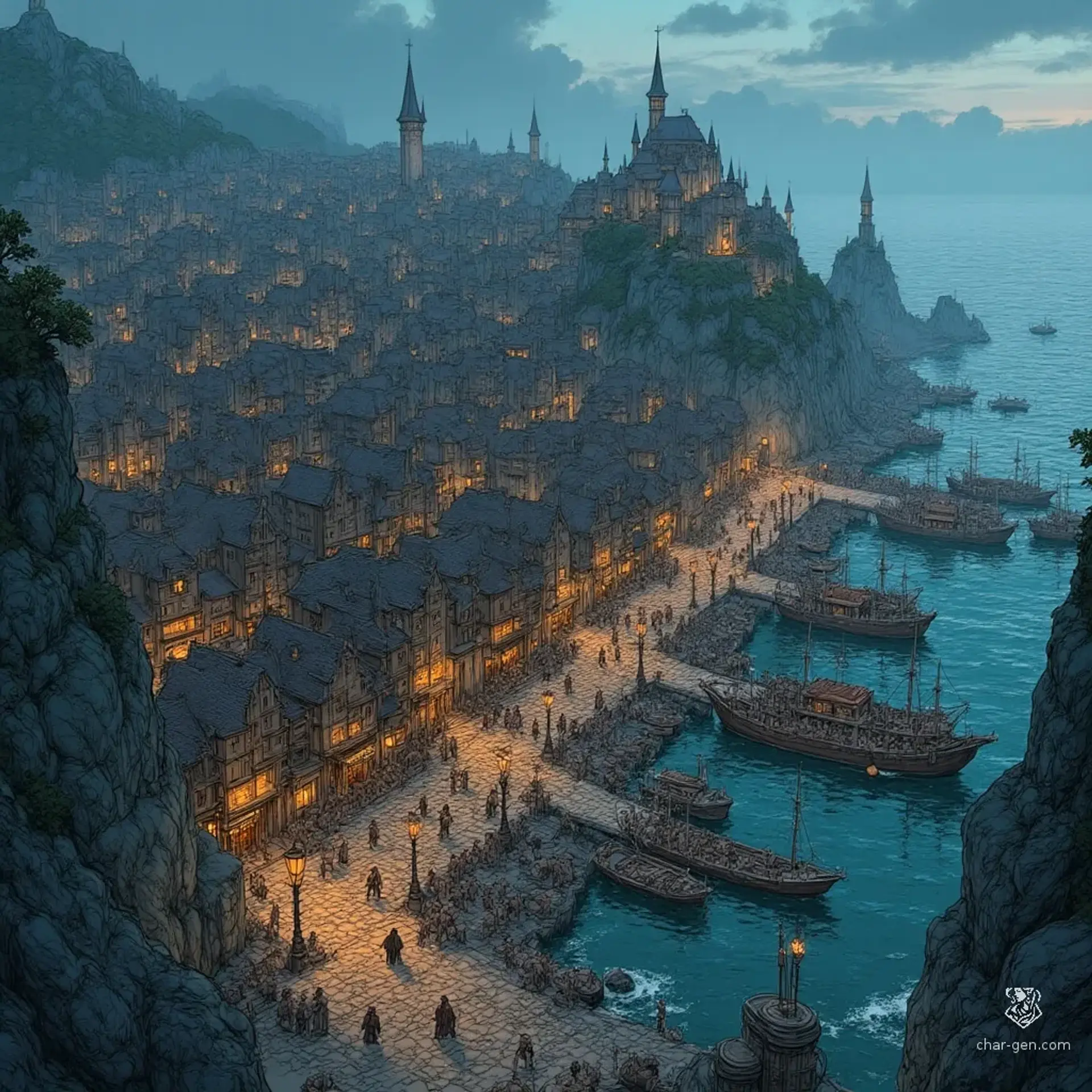 Helstovil - AI-generated fantasy Settlement