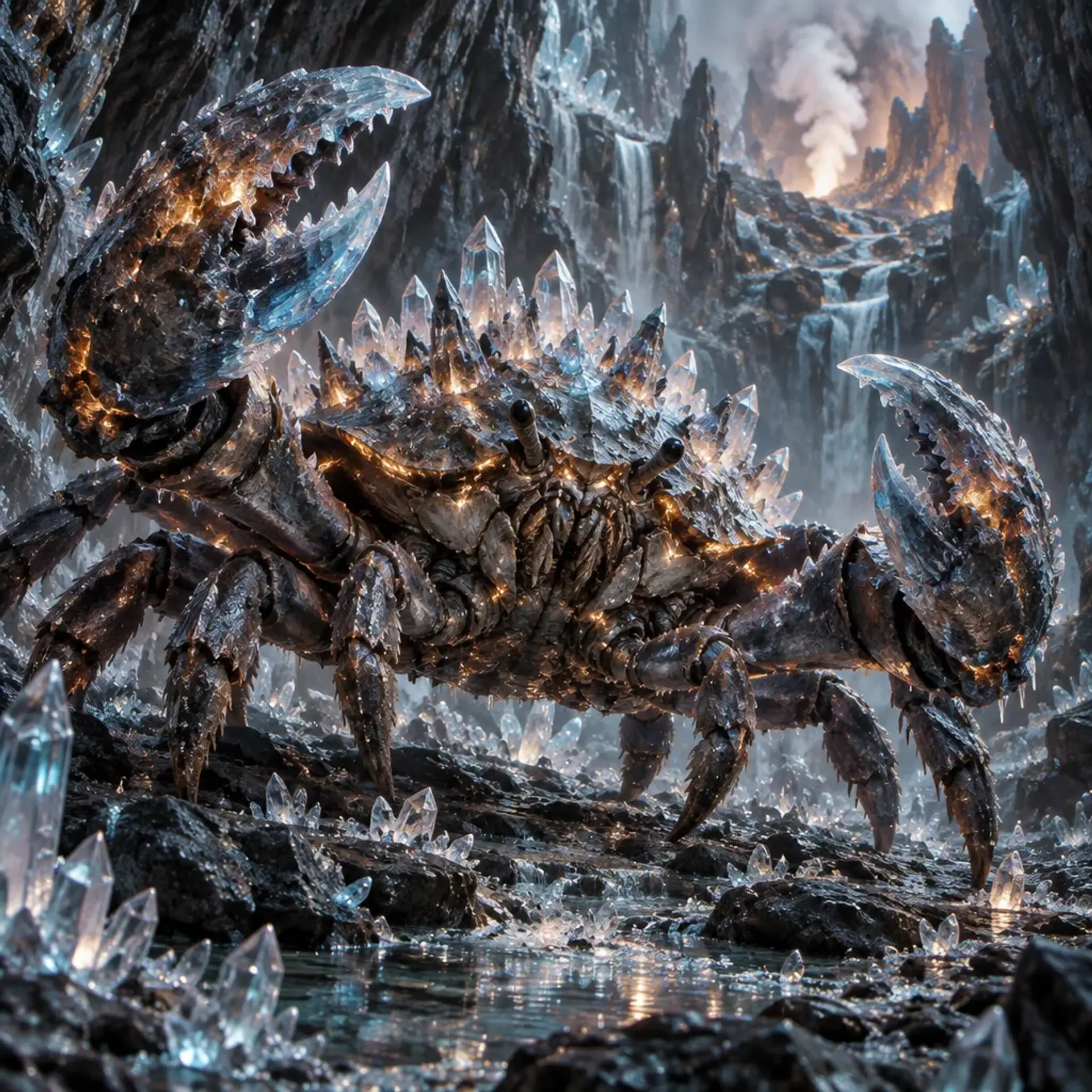 Resonant Crystal Scuttler - AI-generated fantasy Monster