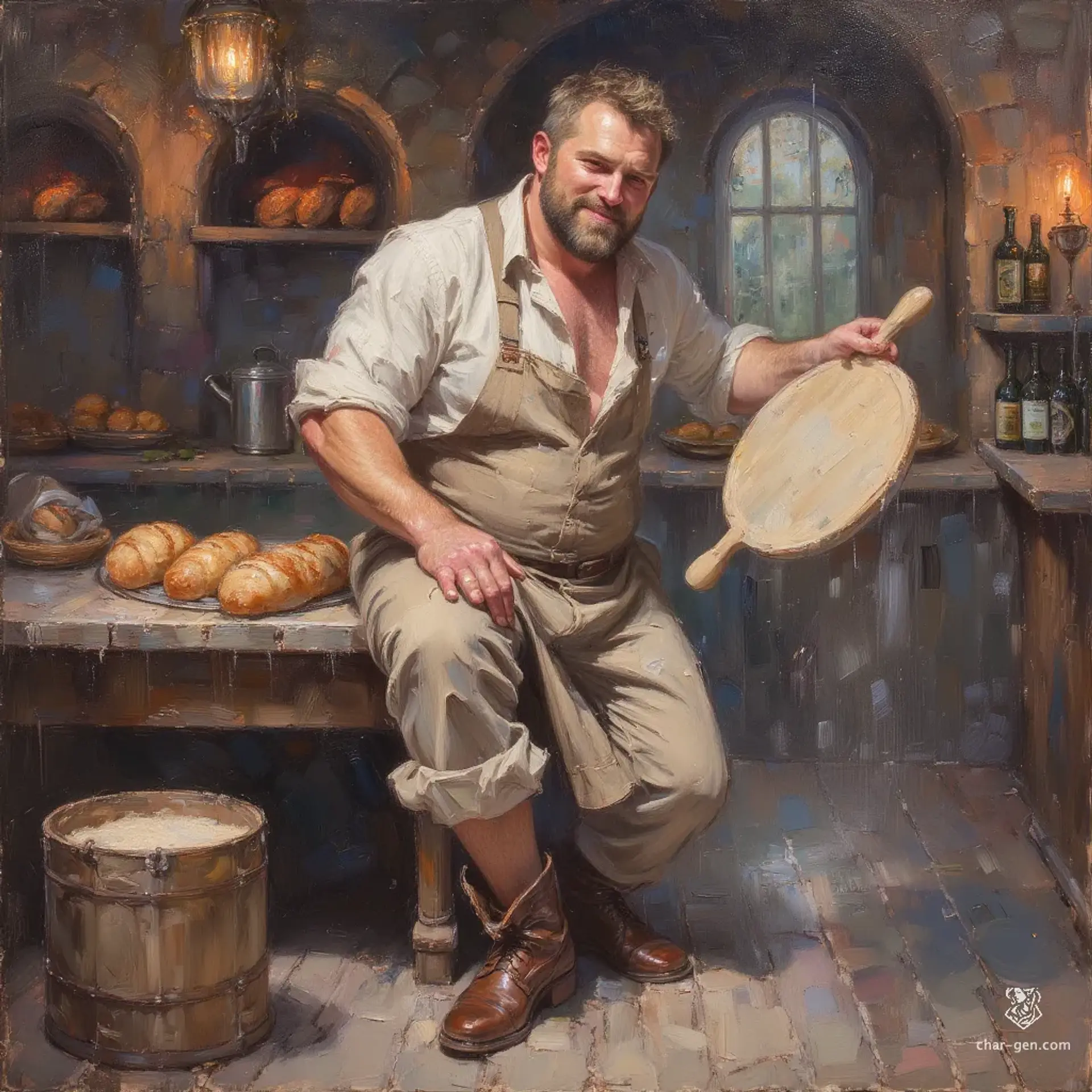 Harlan Mirestow - AI-generated fantasy NPC