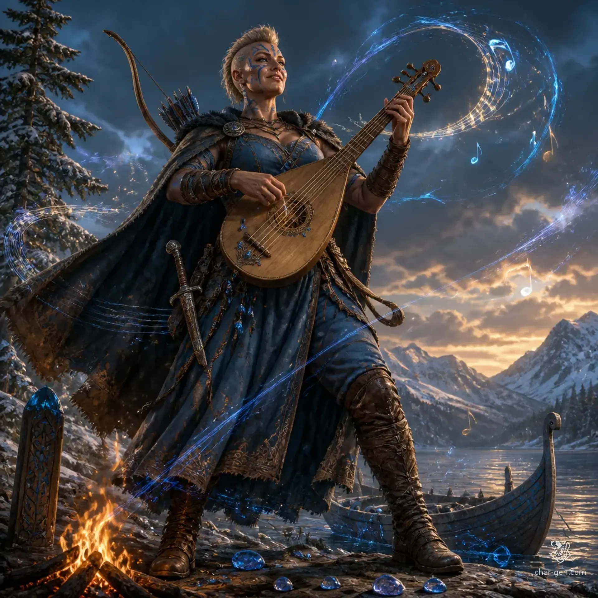 Aliasa of the Lake - AI-generated fantasy Character