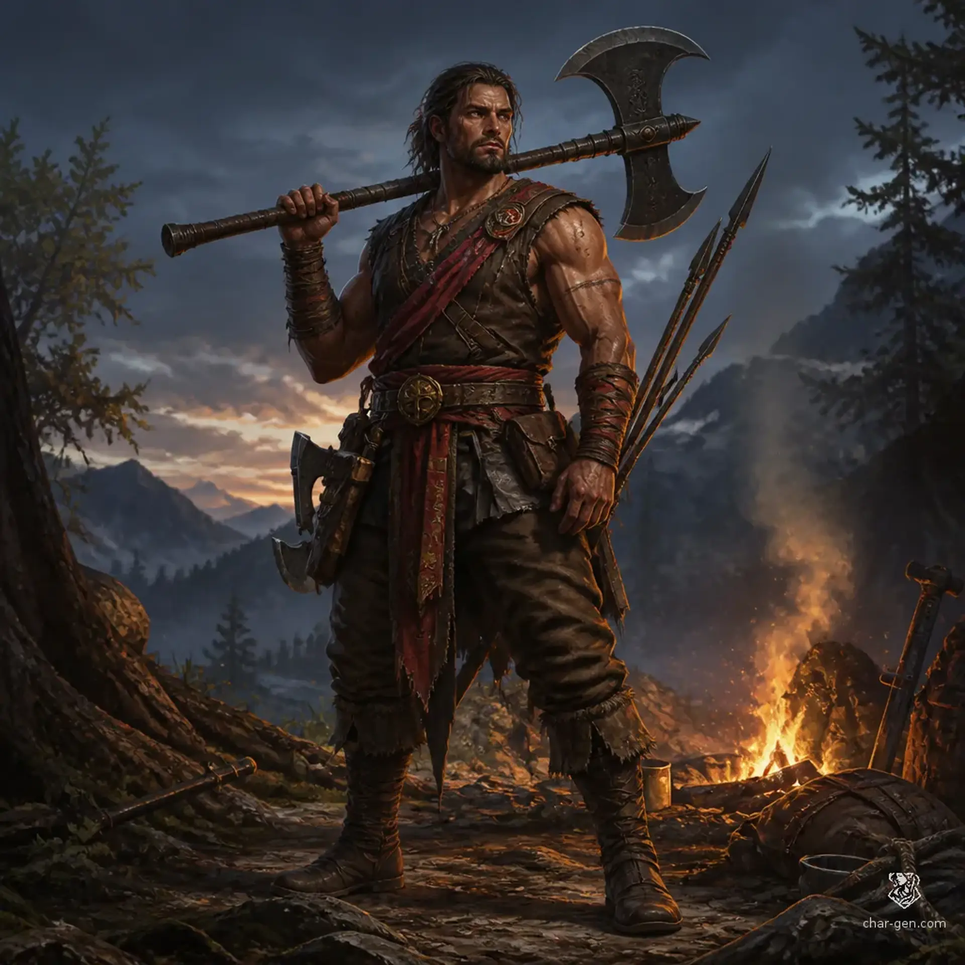 Tavren Mikeladze - AI-generated fantasy Character
