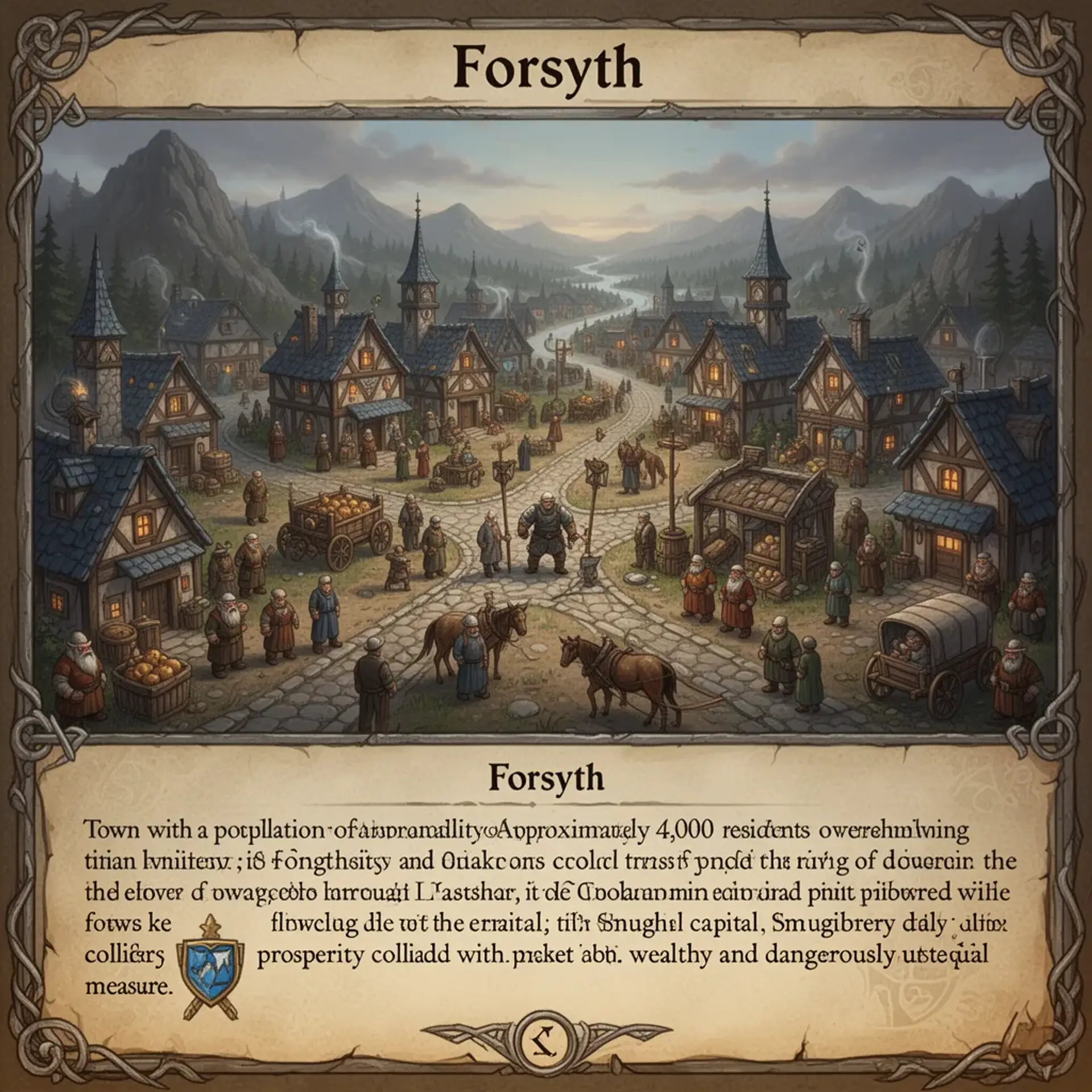 Forsyth - AI-generated fantasy Settlement