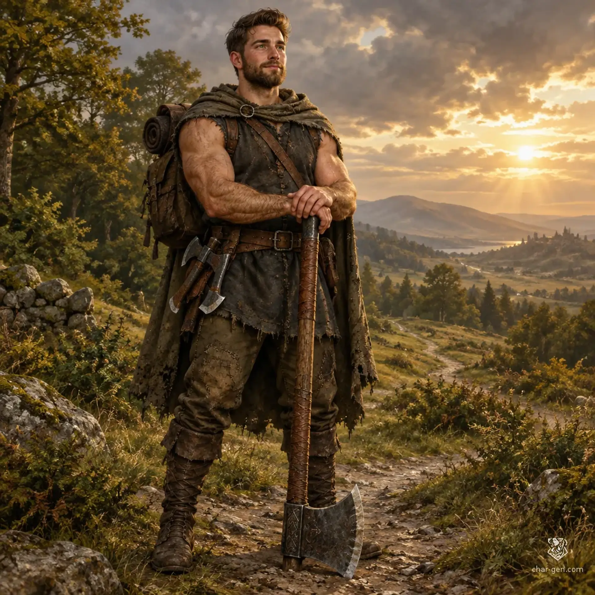 Kjartan - AI-generated fantasy Character