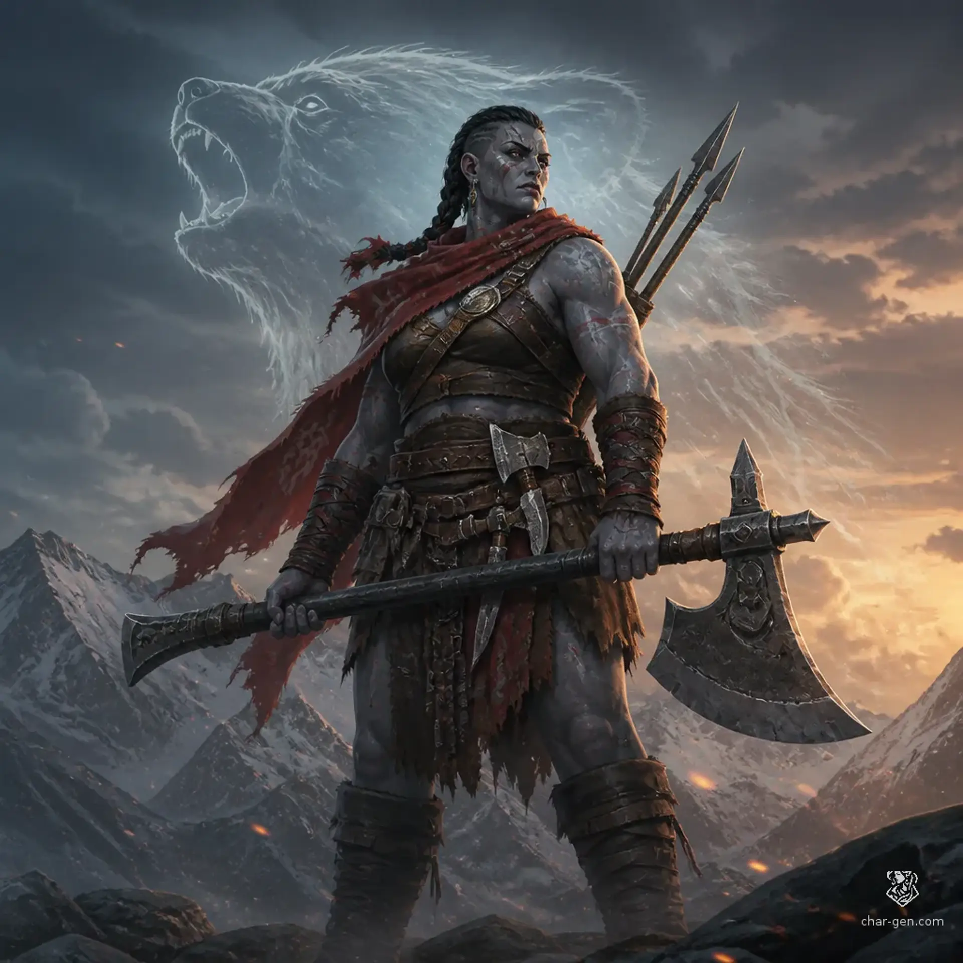 Brakka Velsk - AI-generated fantasy Character