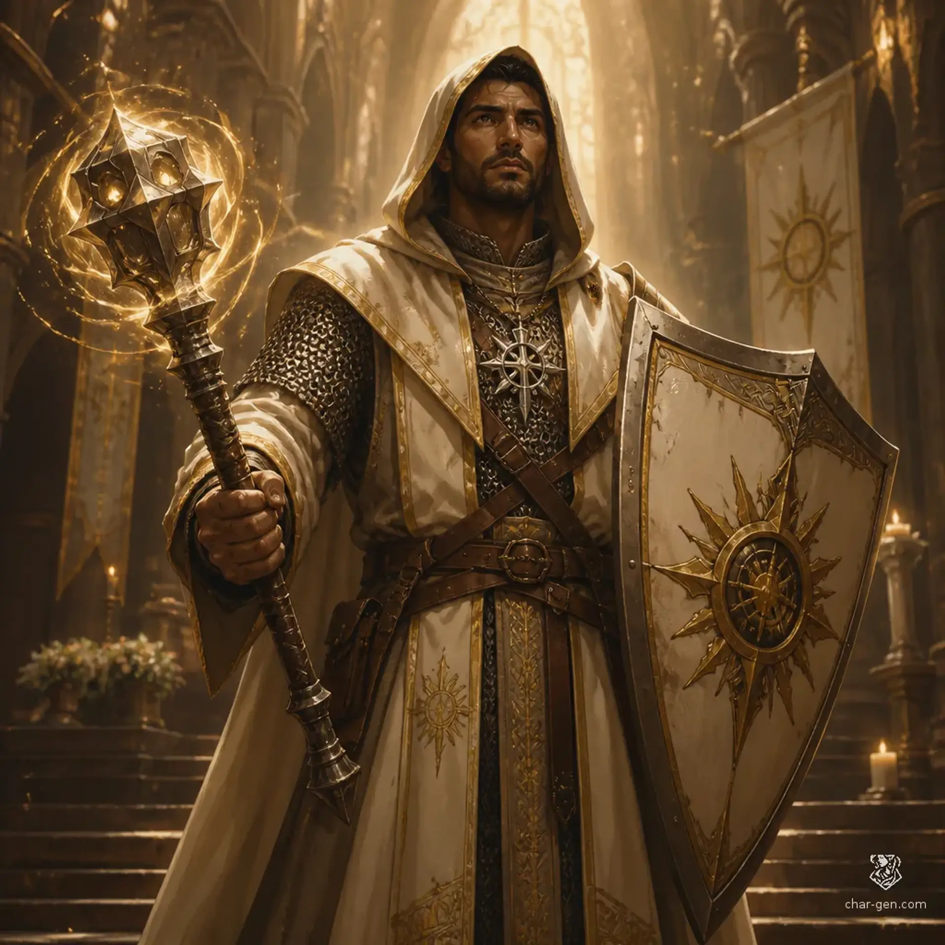 Brother Ilyan Vale - AI-generated fantasy Character