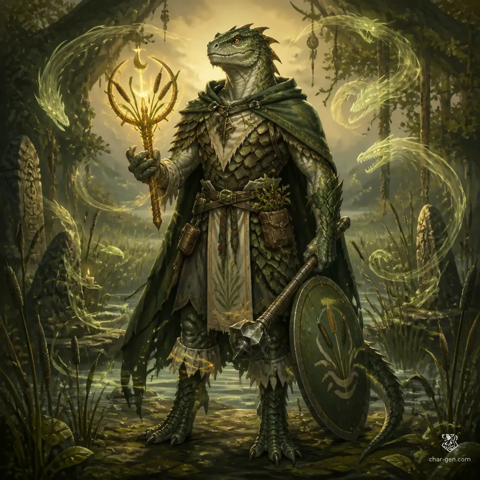 Gator Man - AI-generated fantasy Character