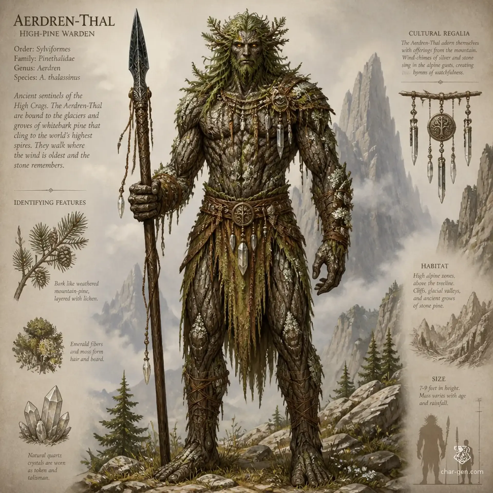 Barkborn Orestian - AI-generated fantasy Species