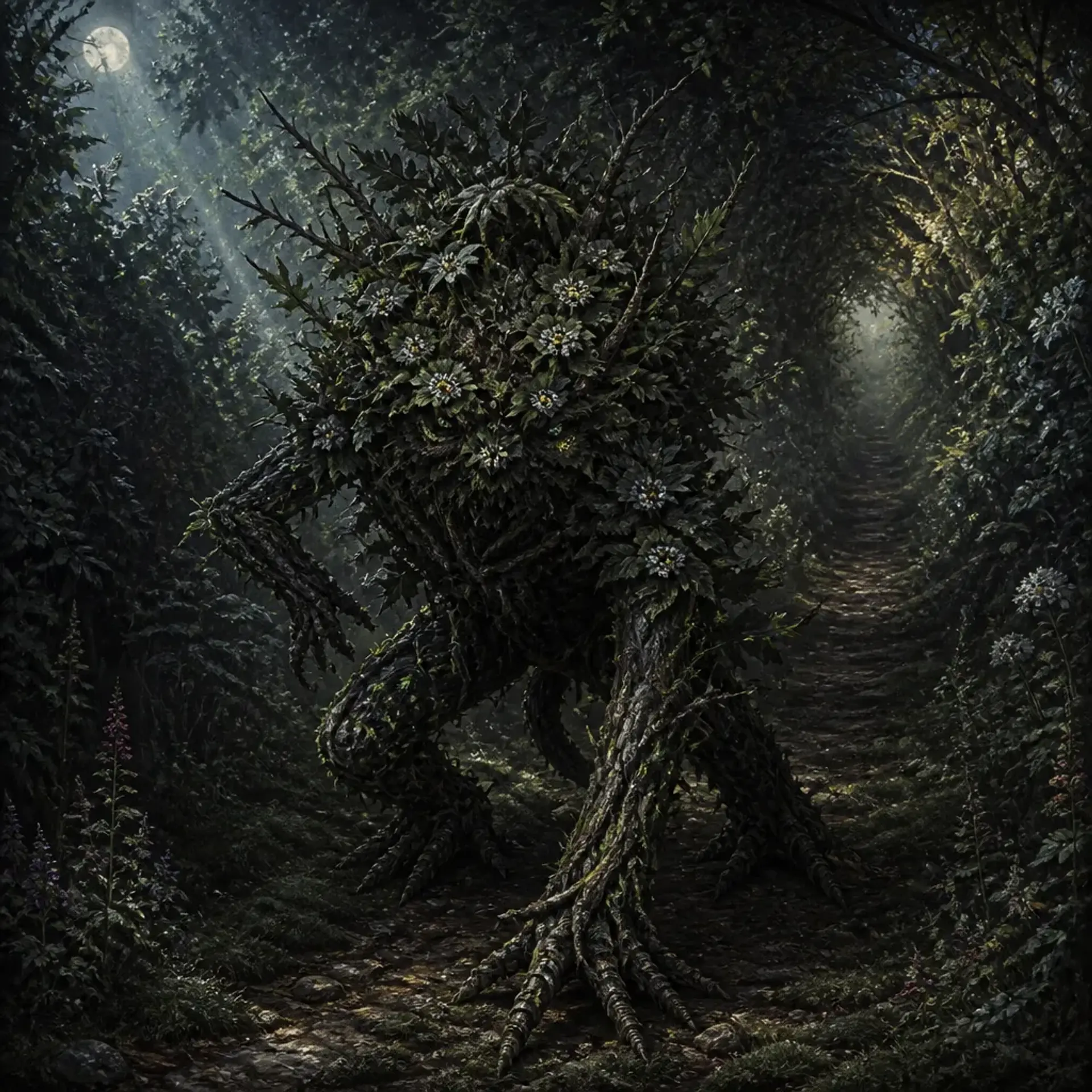 Awakened Shrubs - AI-generated fantasy Monster