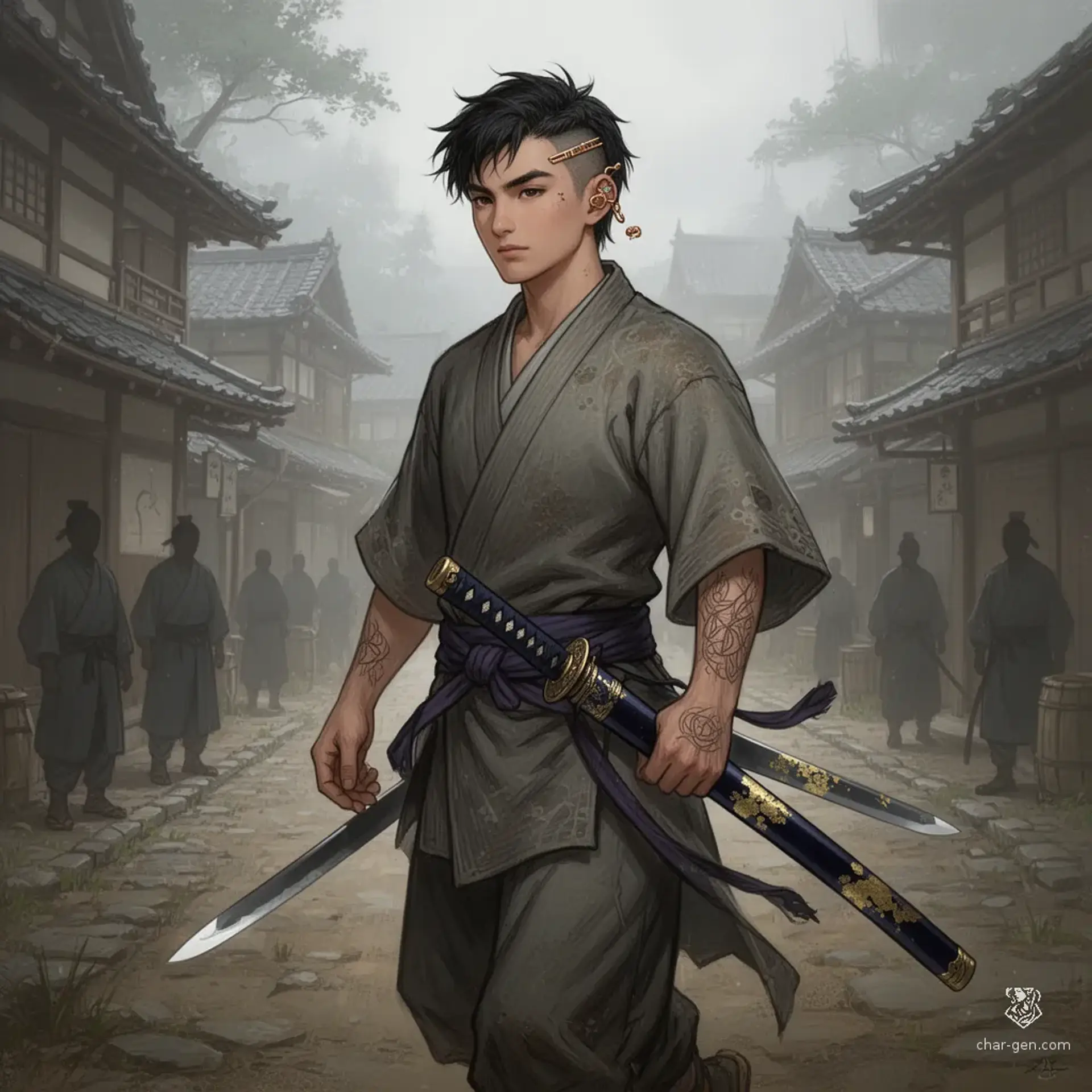 Hiroto Tsubaki - AI-generated fantasy NPC