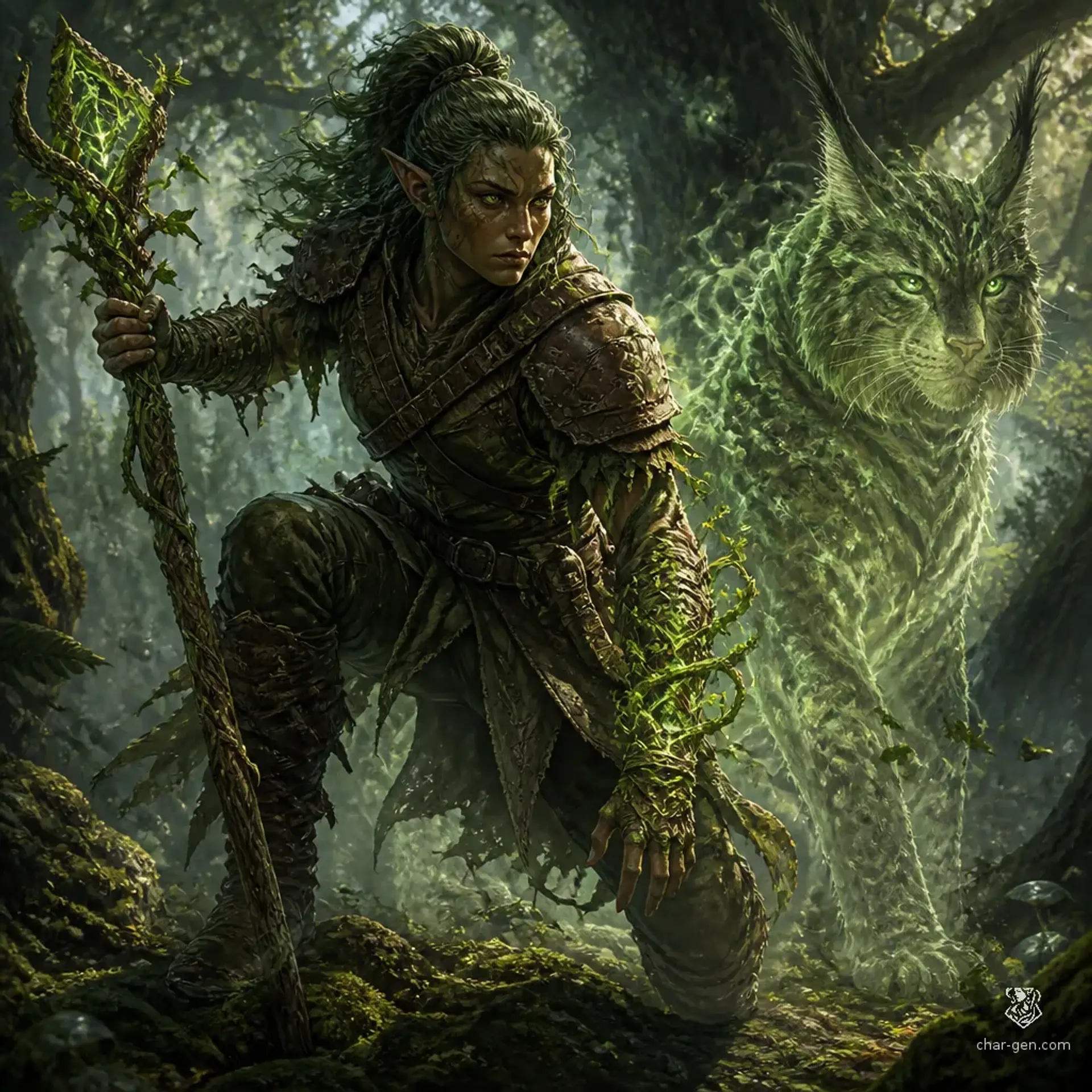 Thorne Glade-Runner - AI-generated fantasy Character
