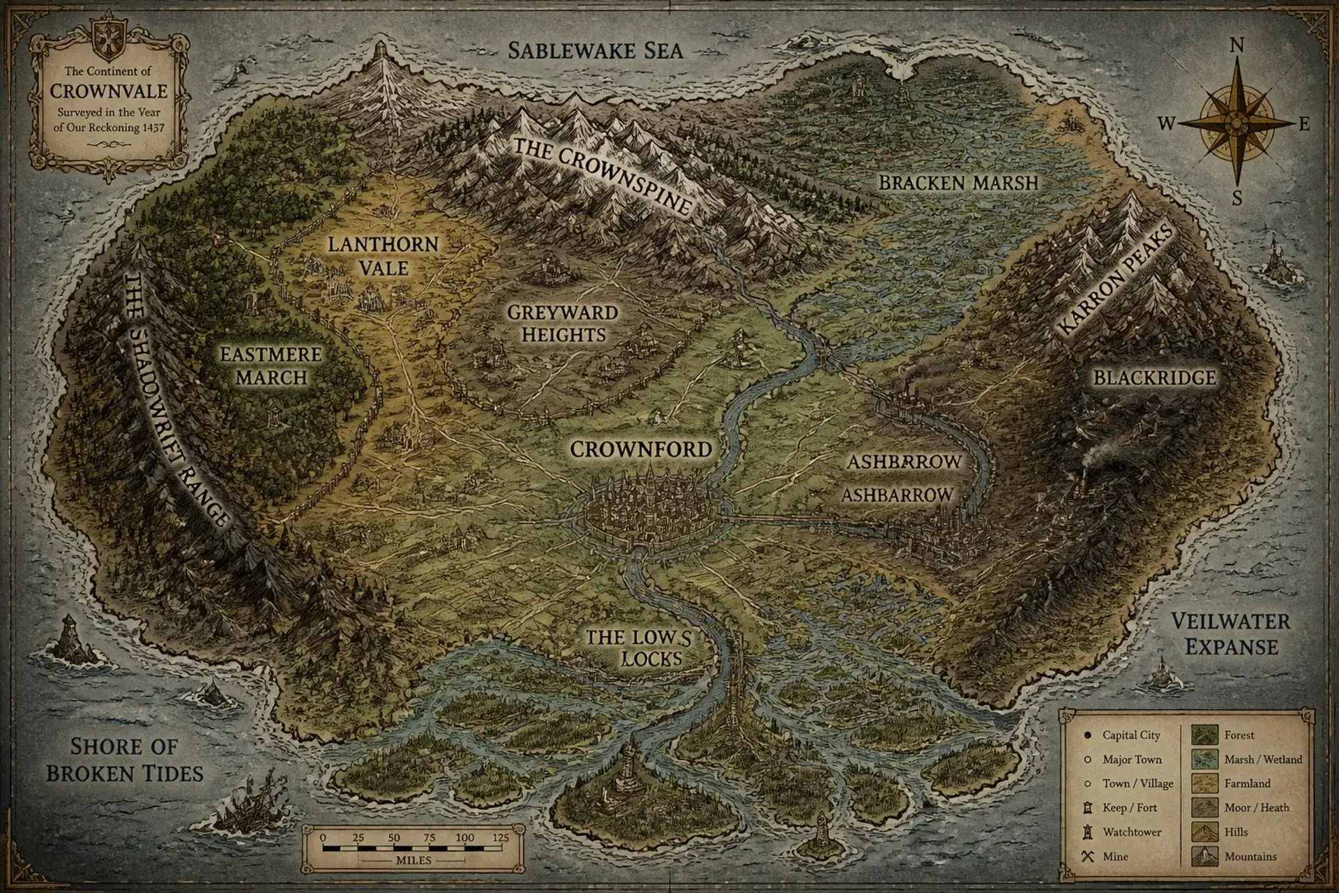 New Avalon - AI-generated fantasy World