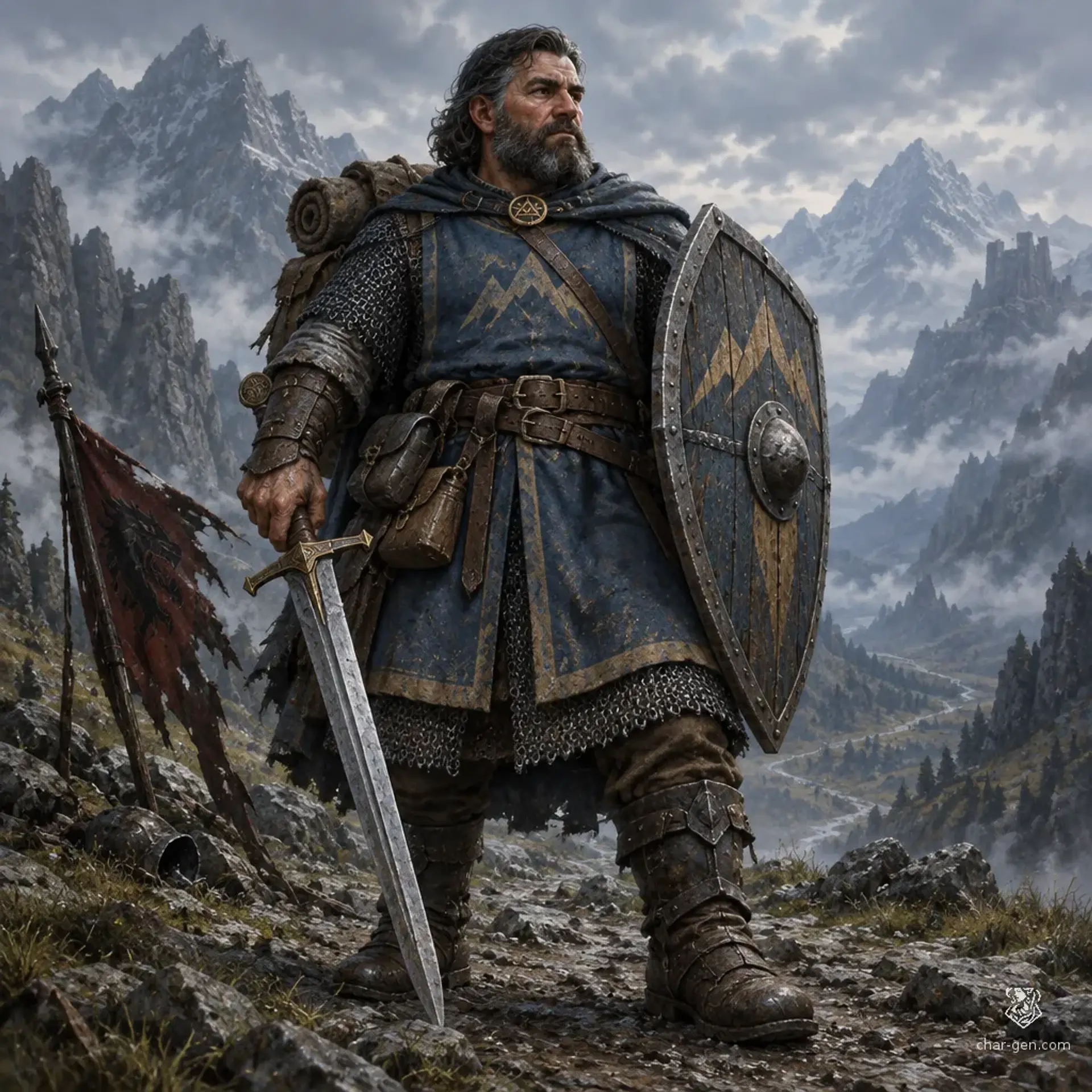 Branik Coalhand - AI-generated fantasy Character