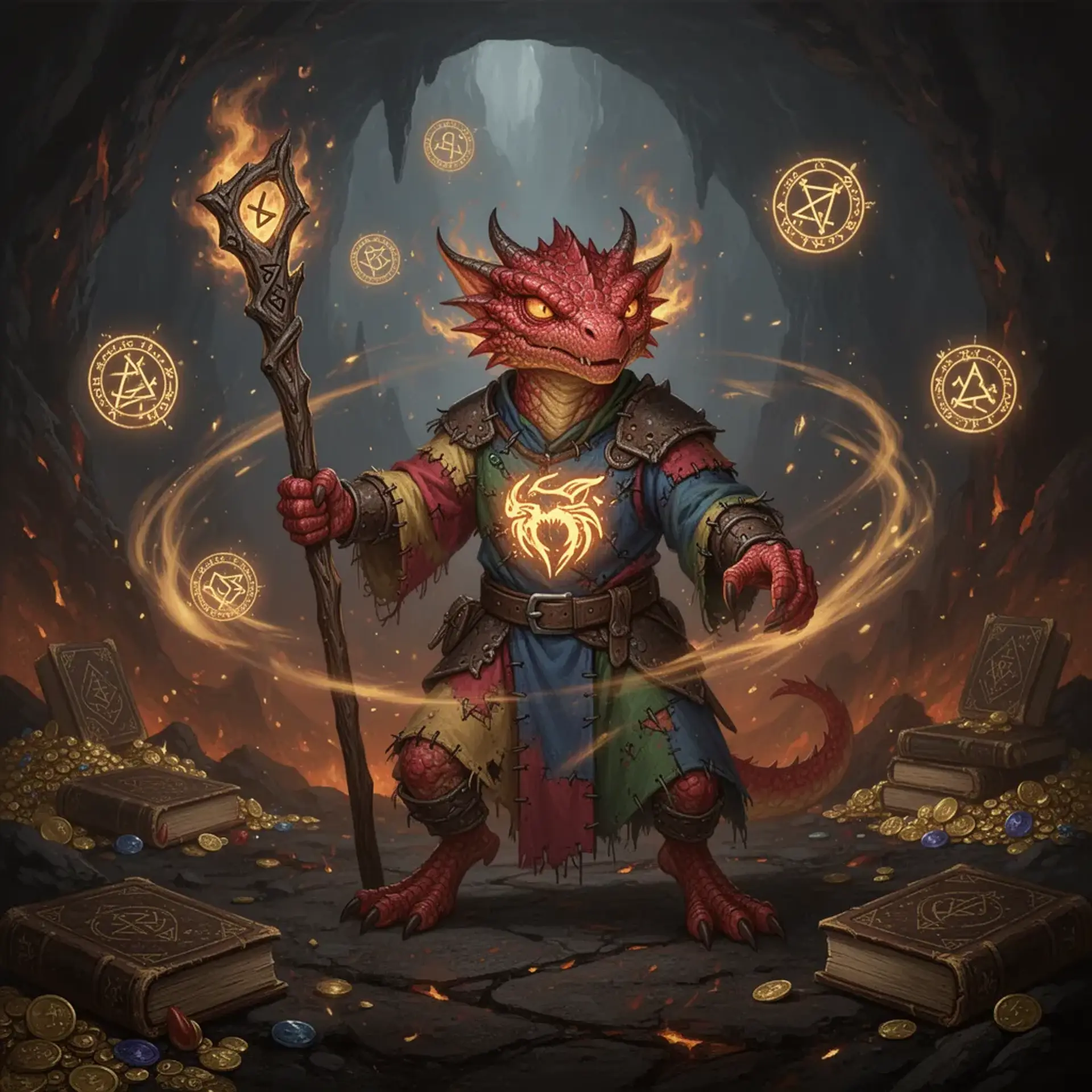 Kobold Wizard of Arcarron - AI-generated fantasy Monster
