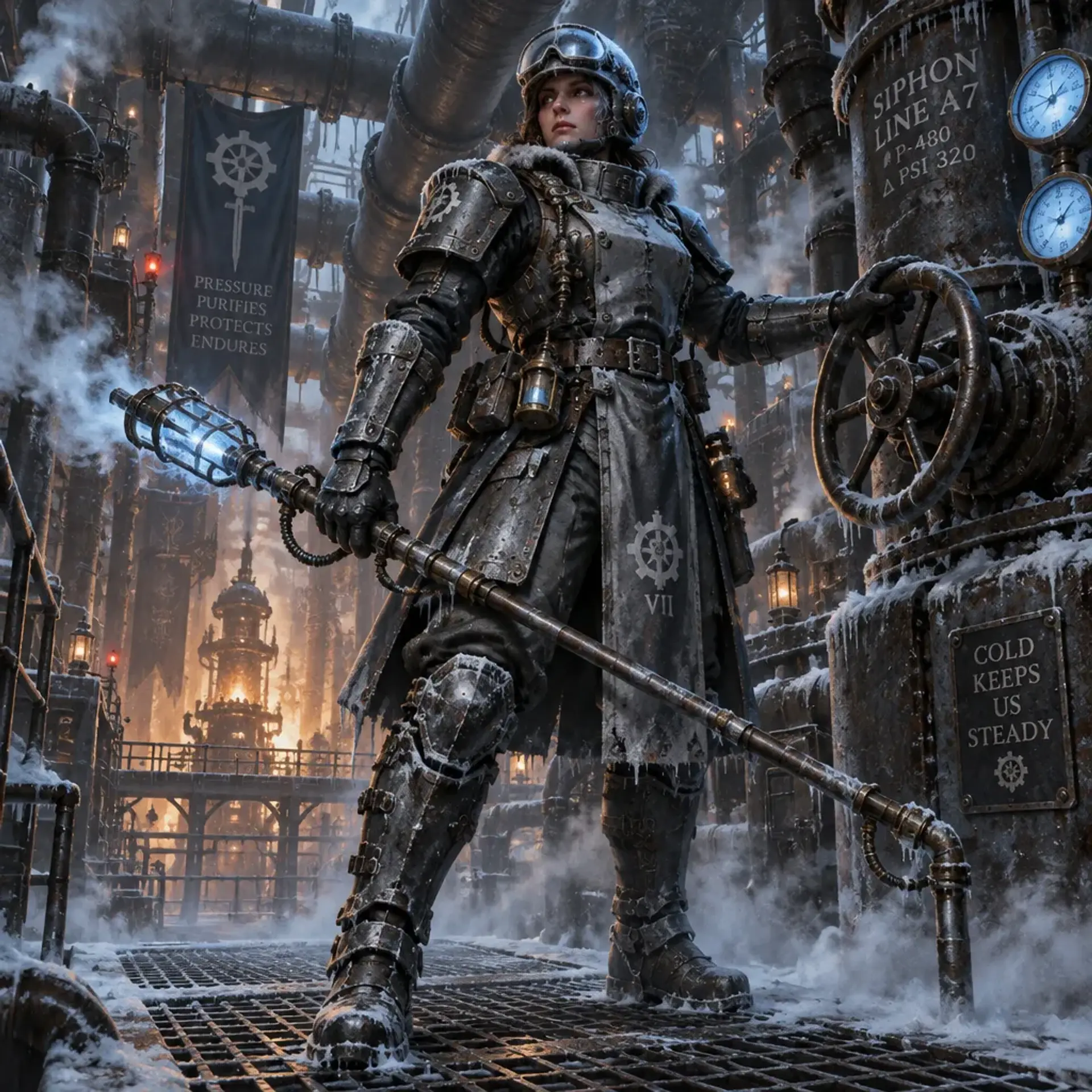 Vanguard Siphon-Warden - AI-generated fantasy Monster