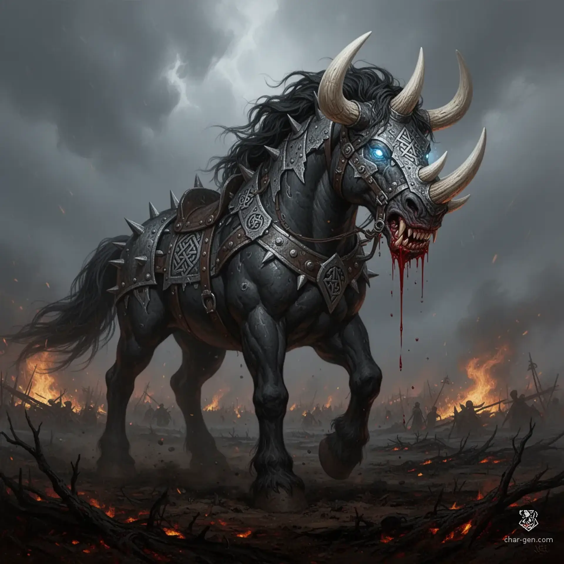 Norscan Chaos War Steed | Fantasy Monster Generated by CharGen