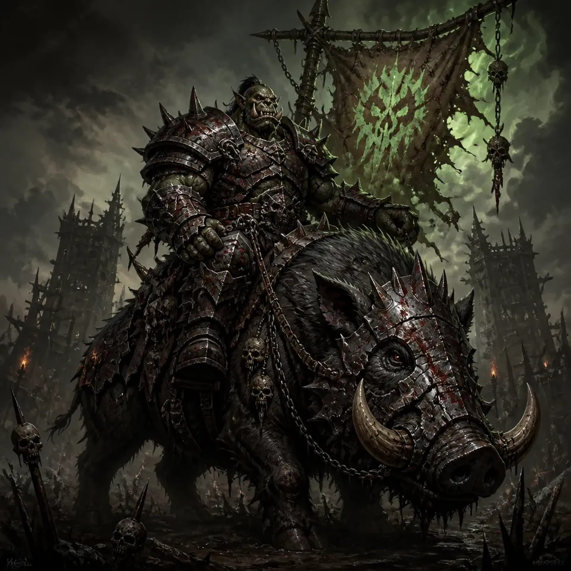 Warchief Grakak - AI-generated fantasy Monster