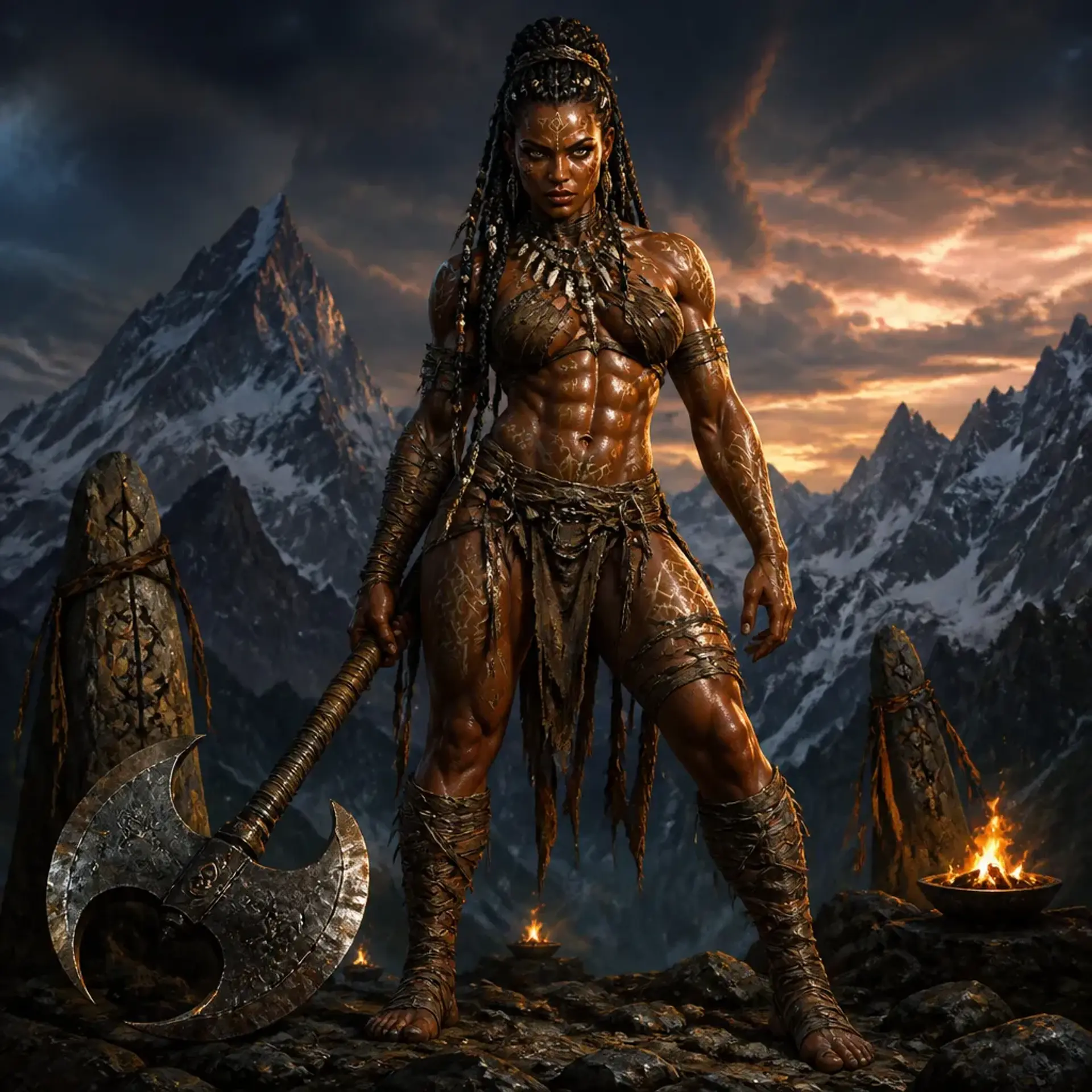 Kaelith the Bare - AI-generated fantasy Character