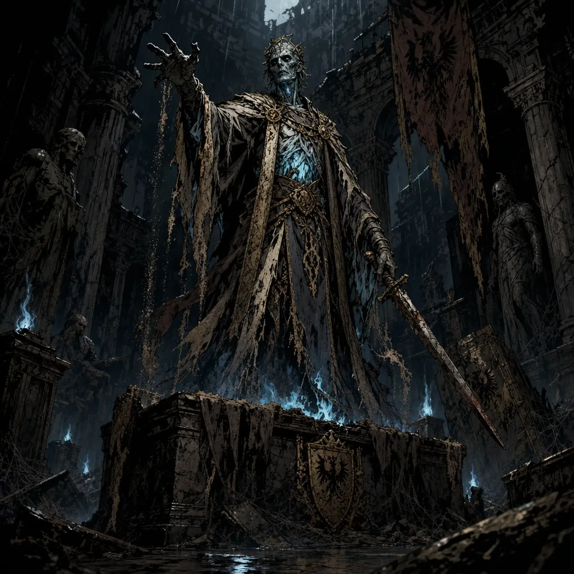 Graf Aurelian Vhalor, der Unruhige Schläfer - AI-generated fantasy Monster