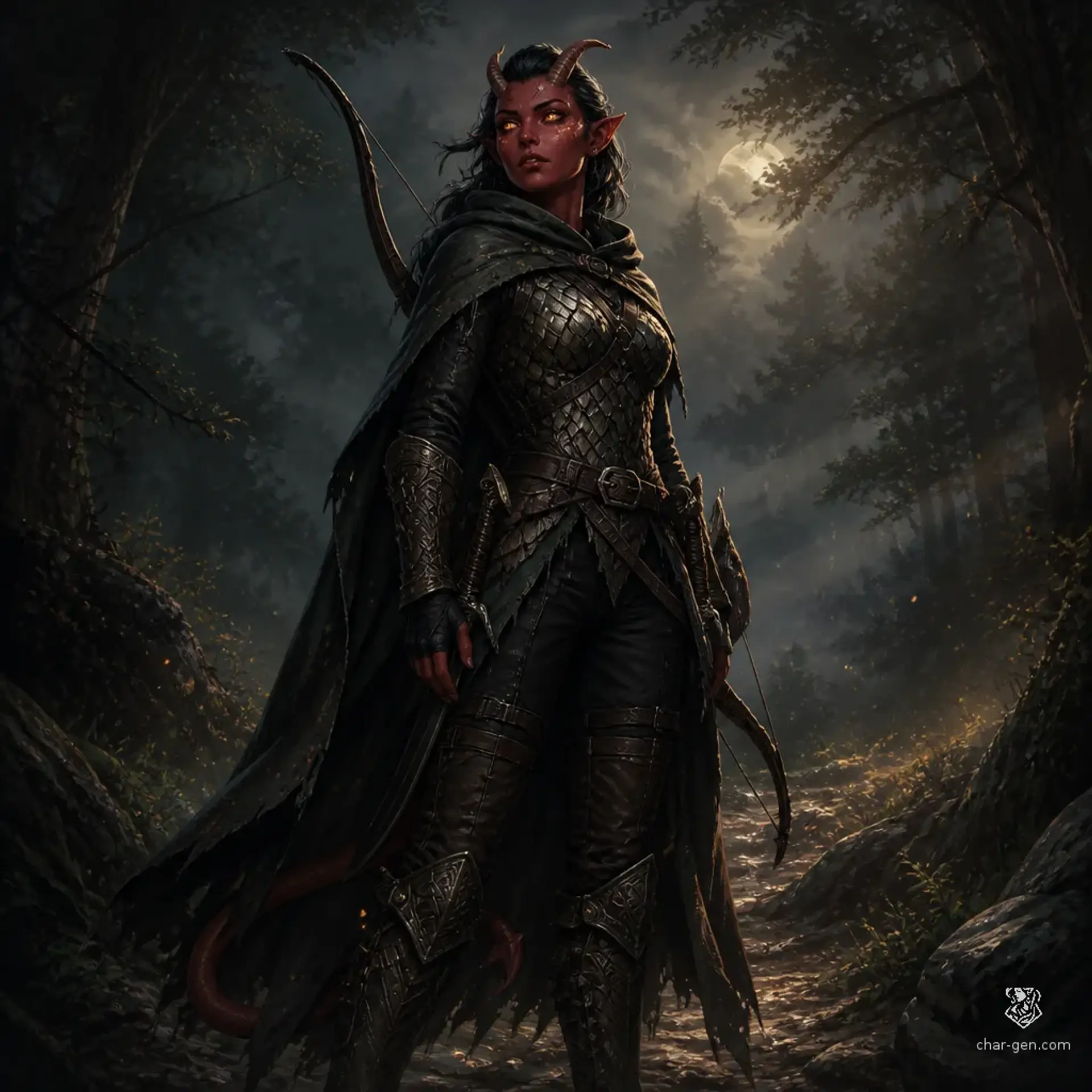Sythra Hesk - AI-generated fantasy Character