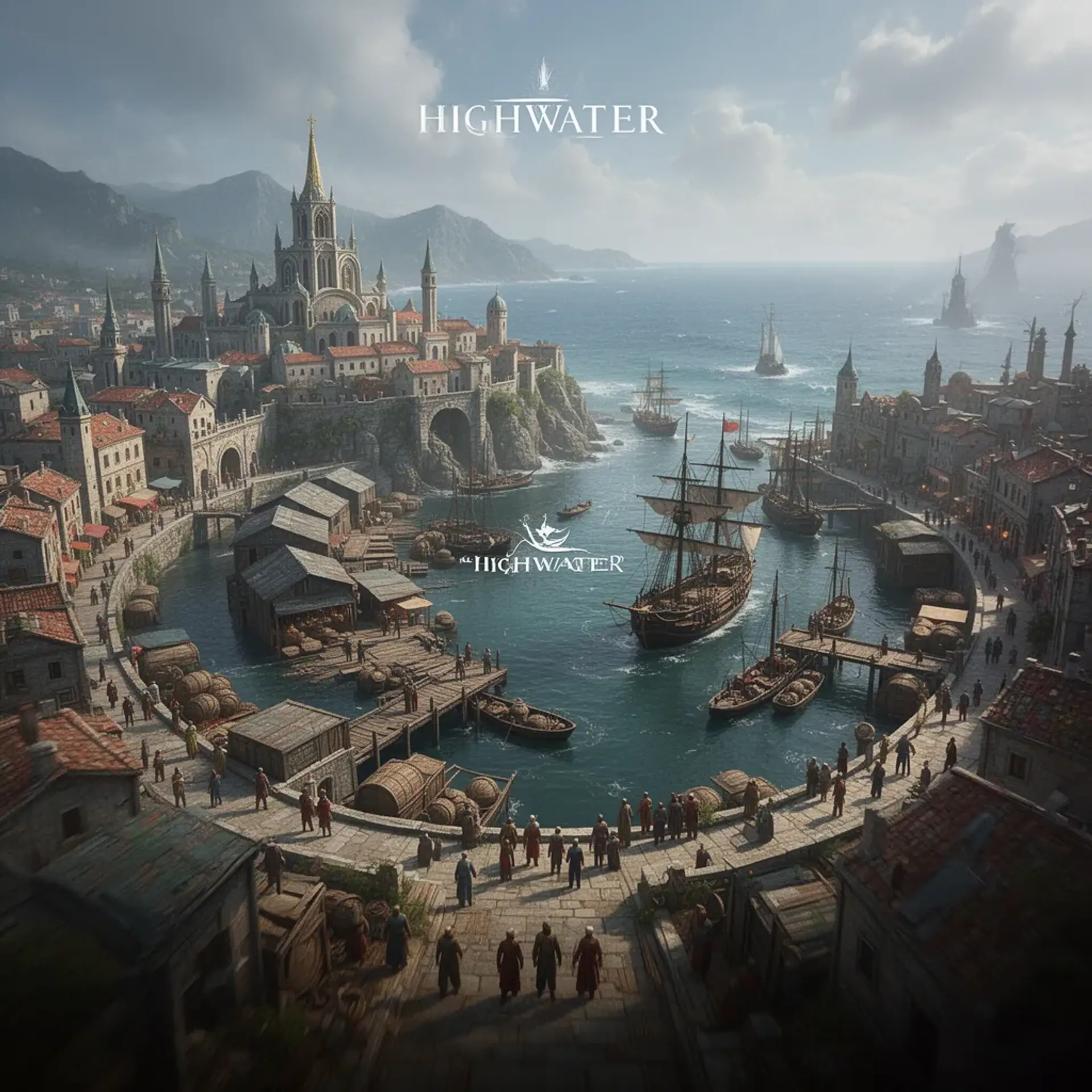 Highwater - AI-generated fantasy Settlement